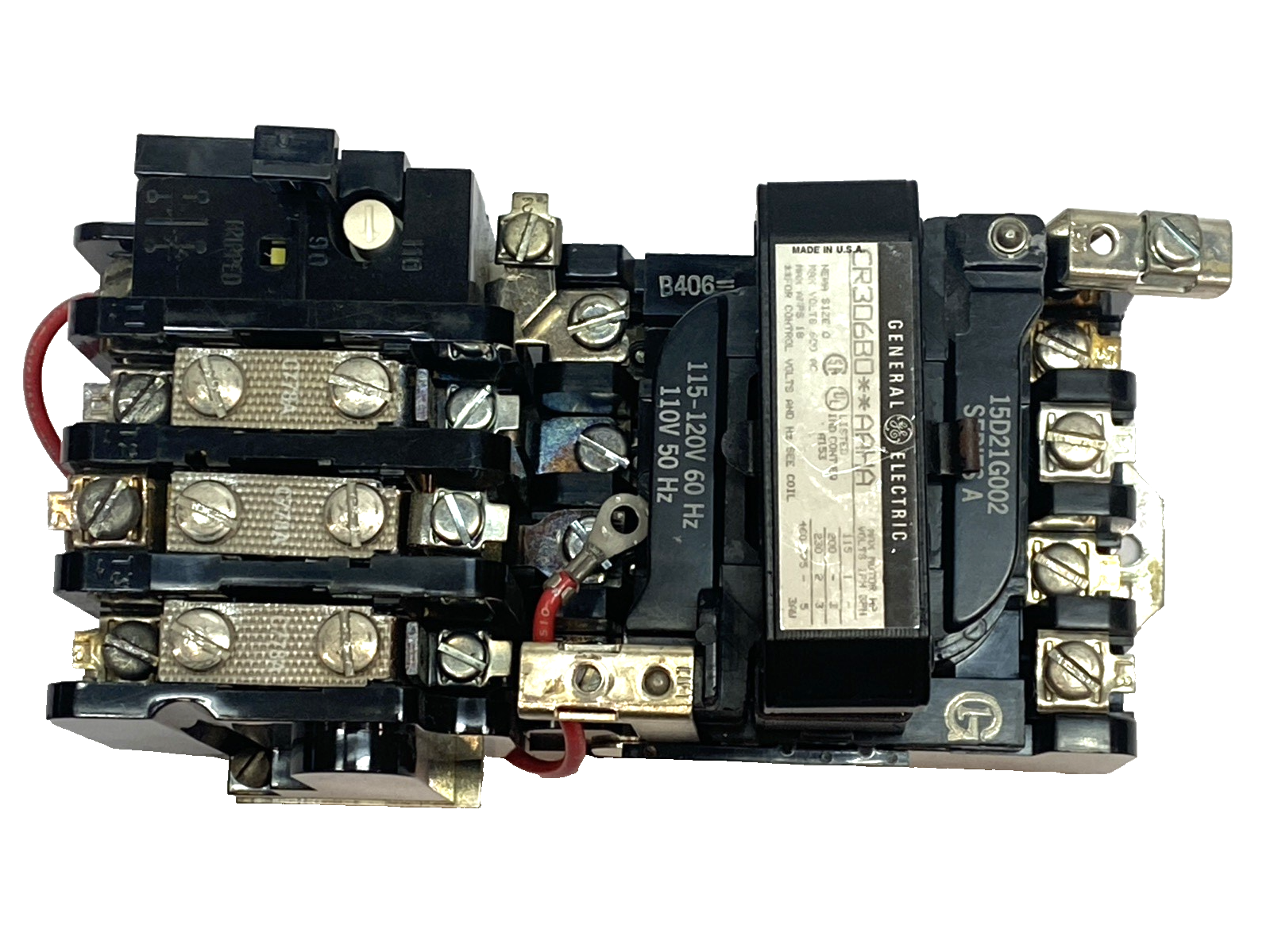 GE CR306BD Magnetic Motor Starter NEMA Size 0 18A 600V 120V Coil B406 Heater - Maverick Industrial Sales