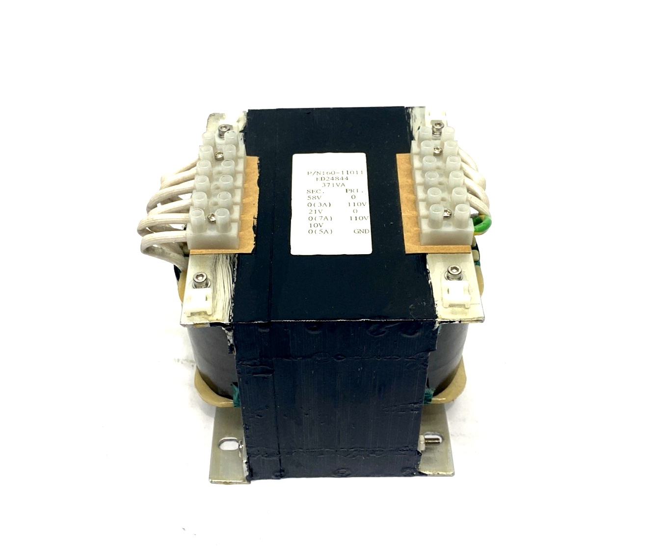 60-11011 Transformer 371VA 3PH 110V Pri. 58V 3A 21V 7A 10V 5A Sec. ED24844 - Maverick Industrial Sales