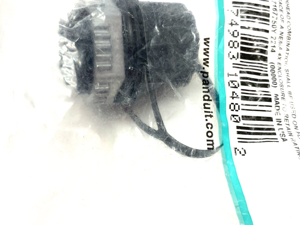 Panduit IAEBHC6 IndustrialNet™ Bulkhead RJ45 Coupler with Protective Cap - Maverick Industrial Sales