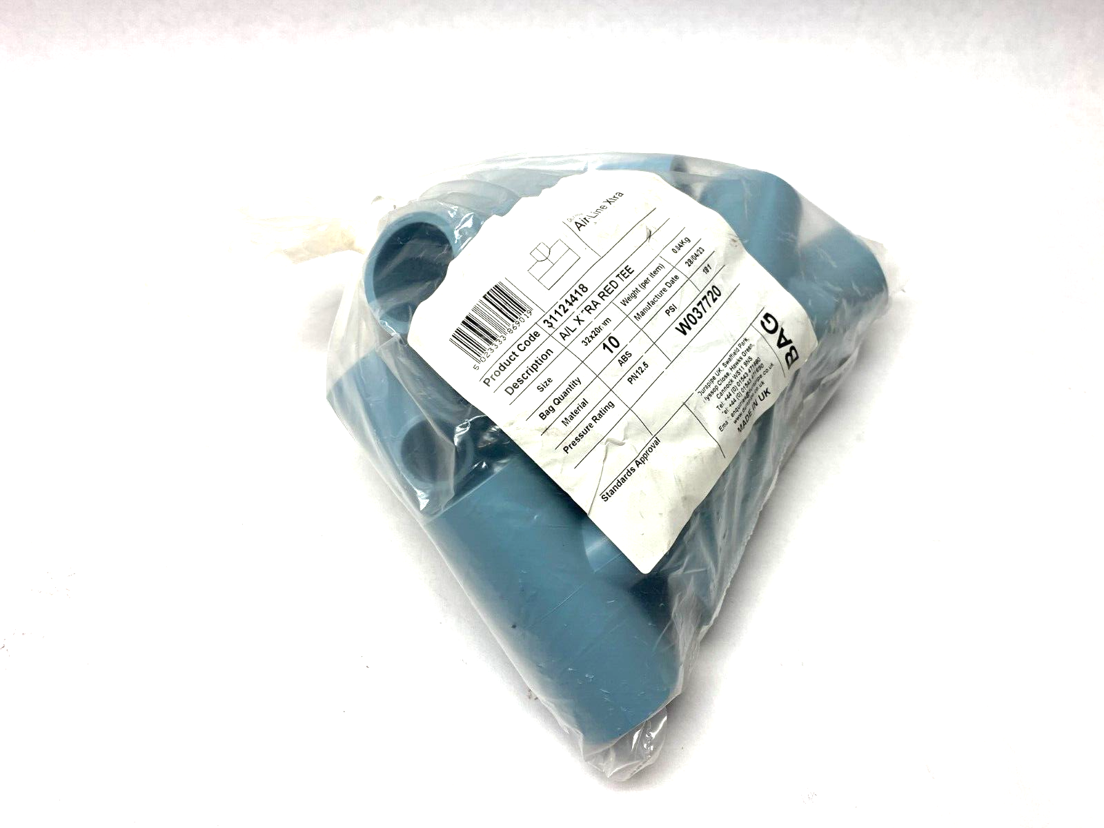 Durapipe 31124418 Air-Line Xtra Socket Tee Fitting 32 x 20mm Blue PKG OF 10 - Maverick Industrial Sales