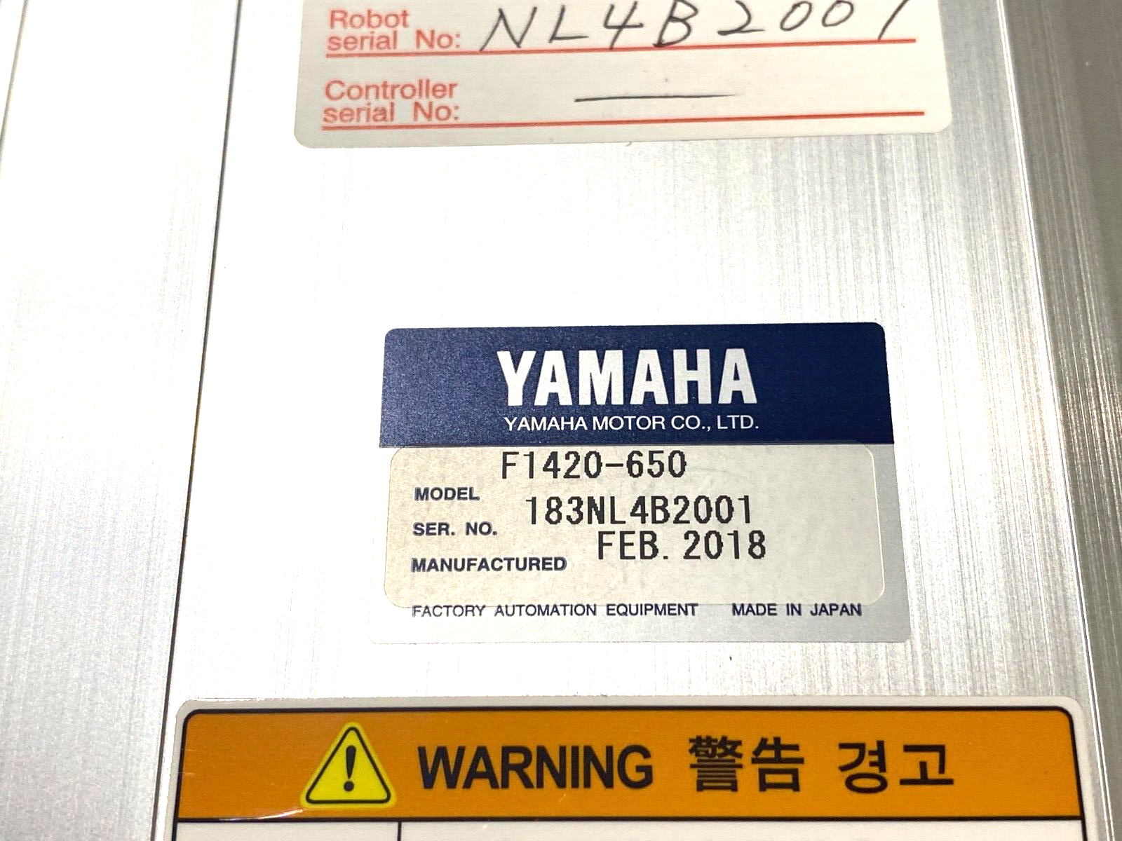 Yamaha F1420-650 Flip-X Single-Axis Linear Robot Actuator Screw Driven - Maverick Industrial Sales