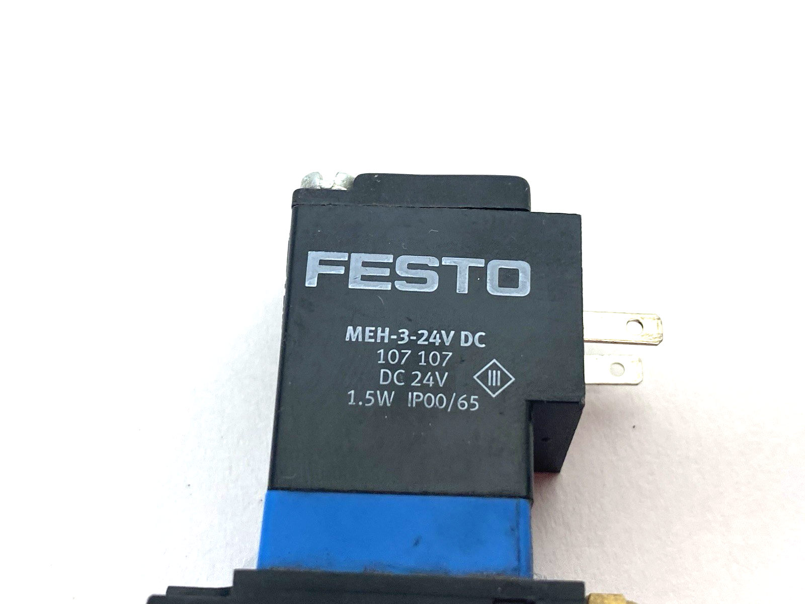 Festo MEH-3-M5 Solenoid Actuated Valve 3/2-way Direct Acting 15341 - Maverick Industrial Sales