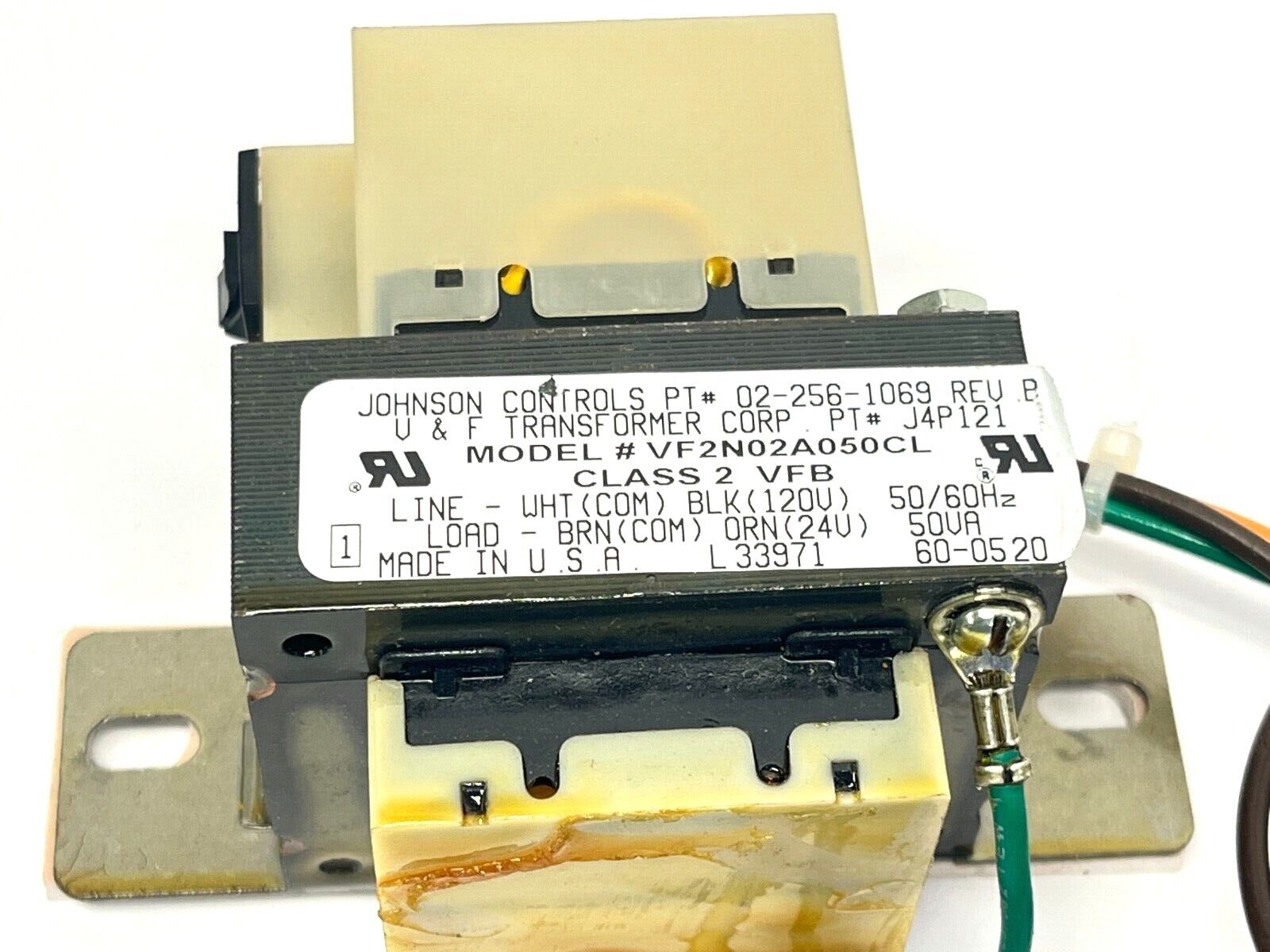 Johnson Controls 02-256-1034 Rev B Transformer Class 2 VFB VF2N02A050CL - Maverick Industrial Sales