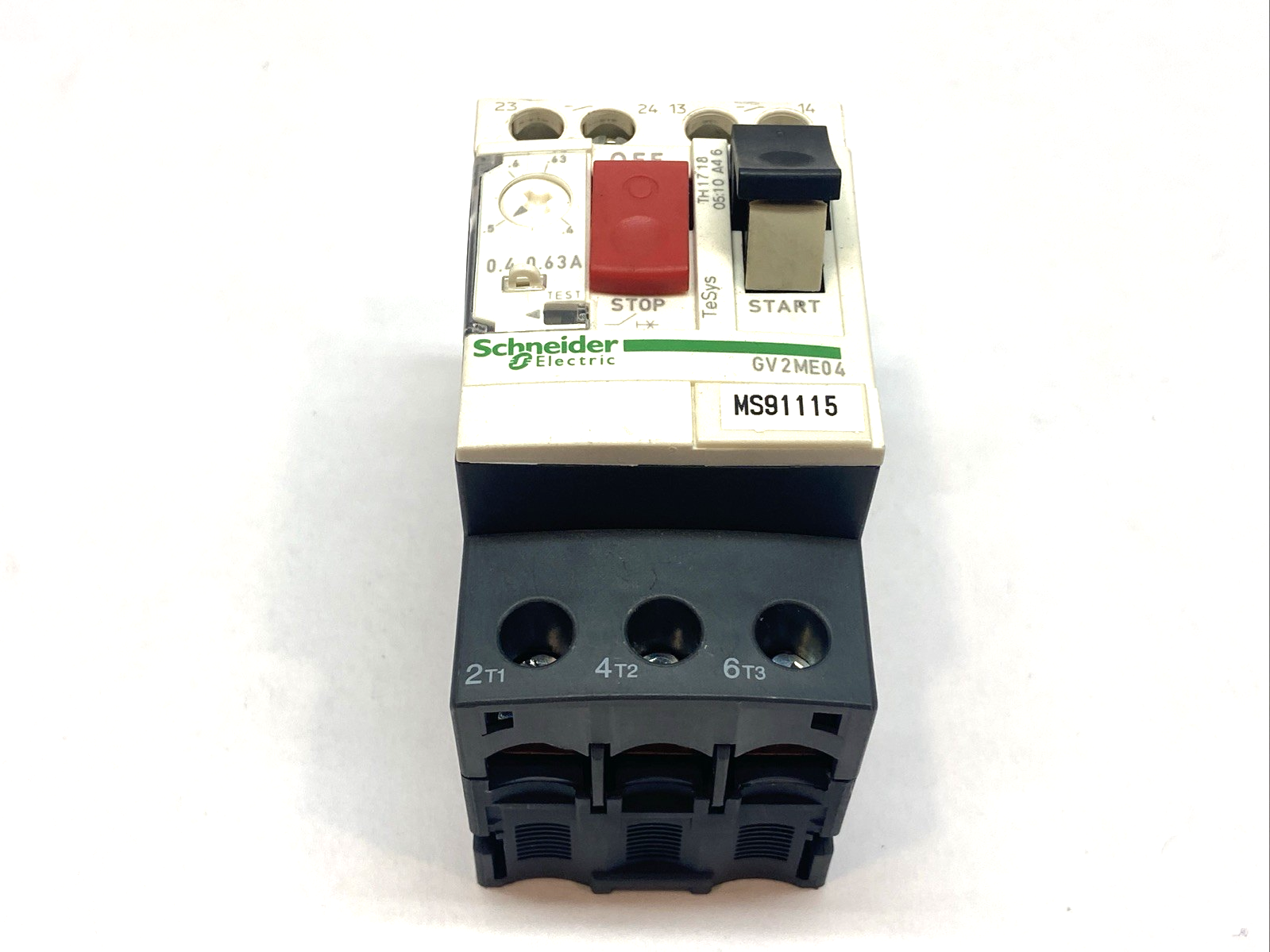 Schneider Electric GV2ME04 TeSys Manual Motor Starter & Protector 0.4-0.63A 690V - Maverick Industrial Sales