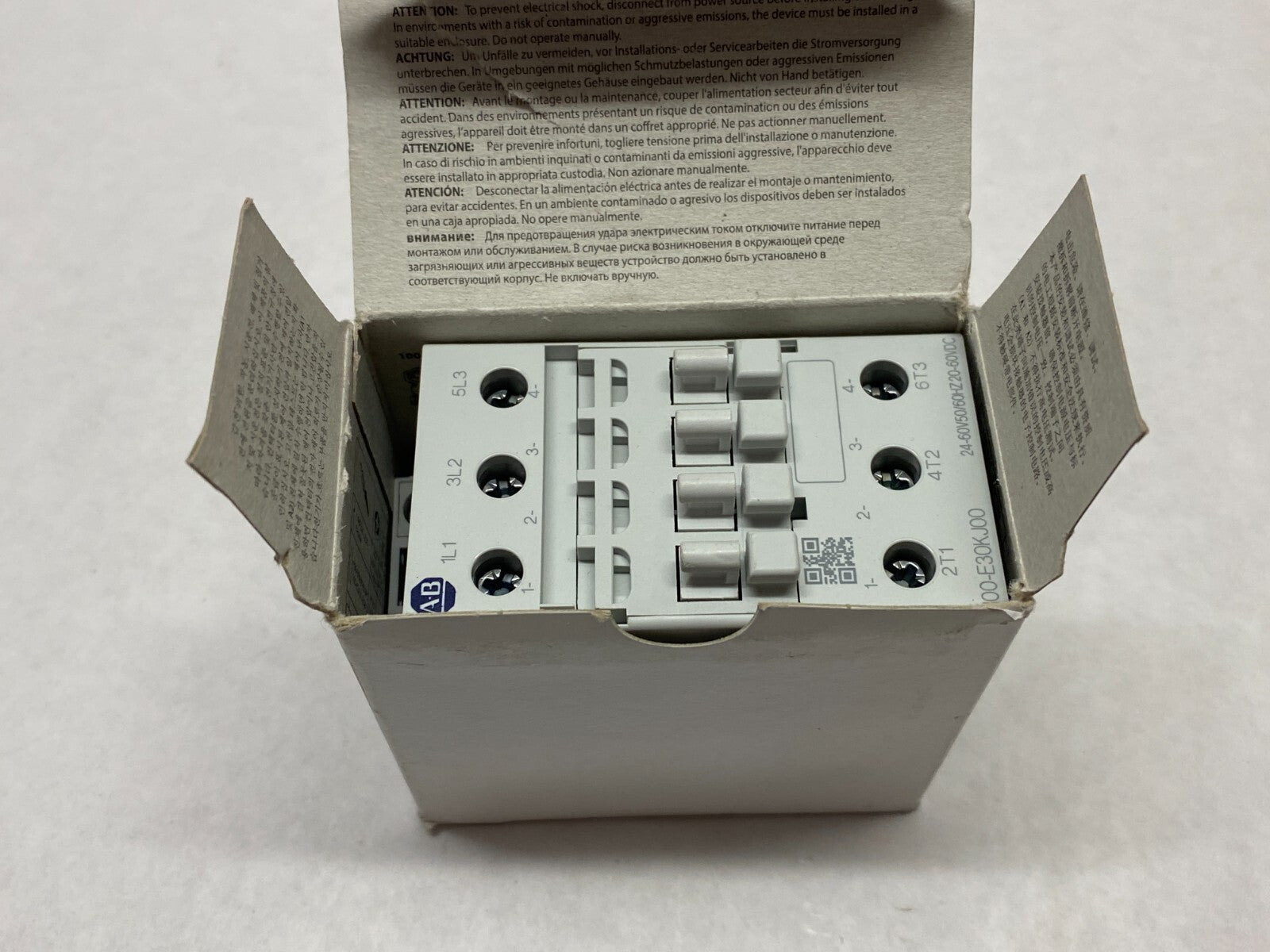Allen Bradley 100-E30KJ00 Ser. A Non-Reversing Contactor 24-60V BROKEN MOUNT - Maverick Industrial Sales