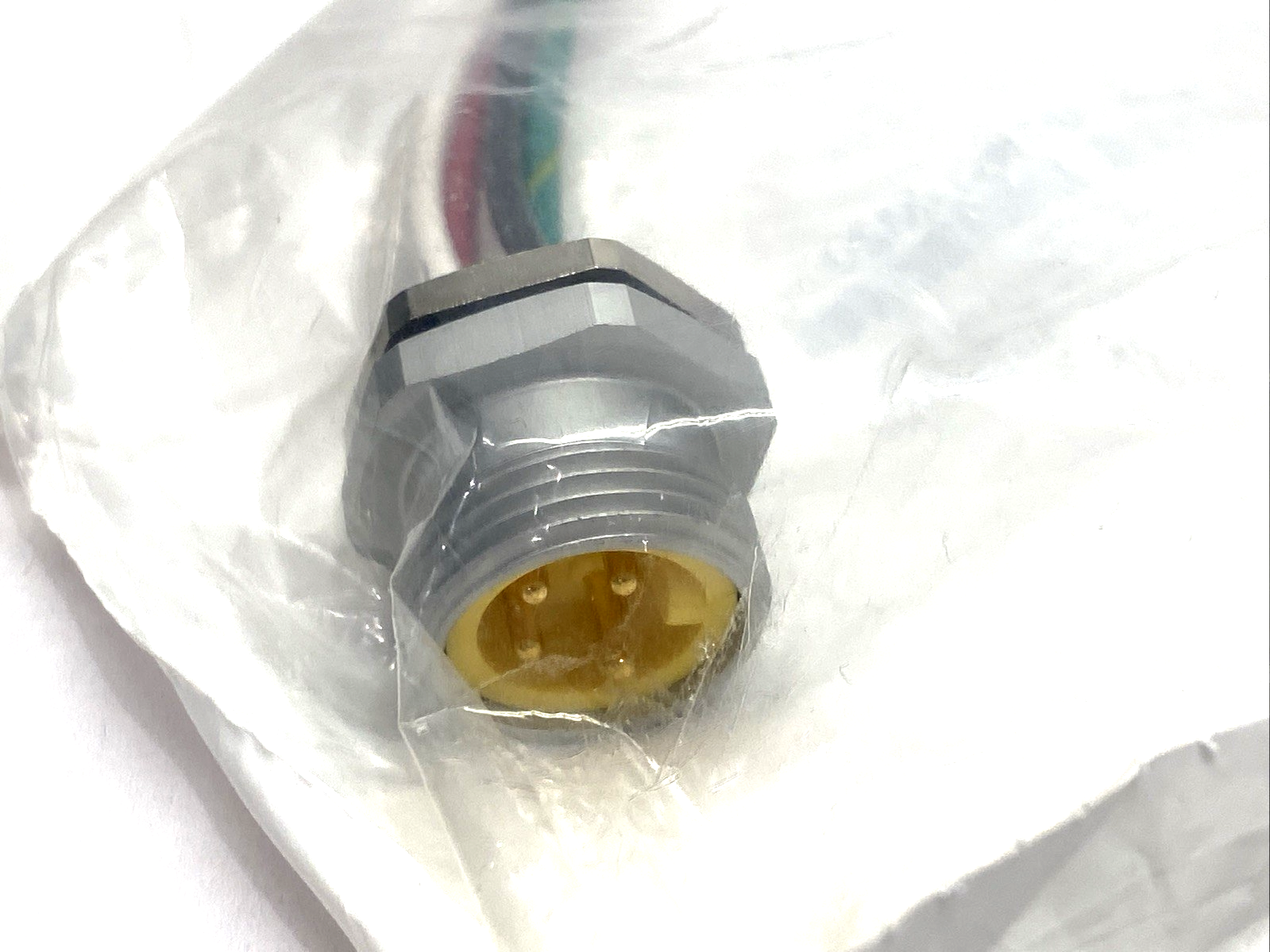 MIN-4MR-1-M20 | Mencom Size I Receptacle 4-Pin Male 7/8" M20 Front Mount 16AWG 10A - New - Maverick Industrial Sales