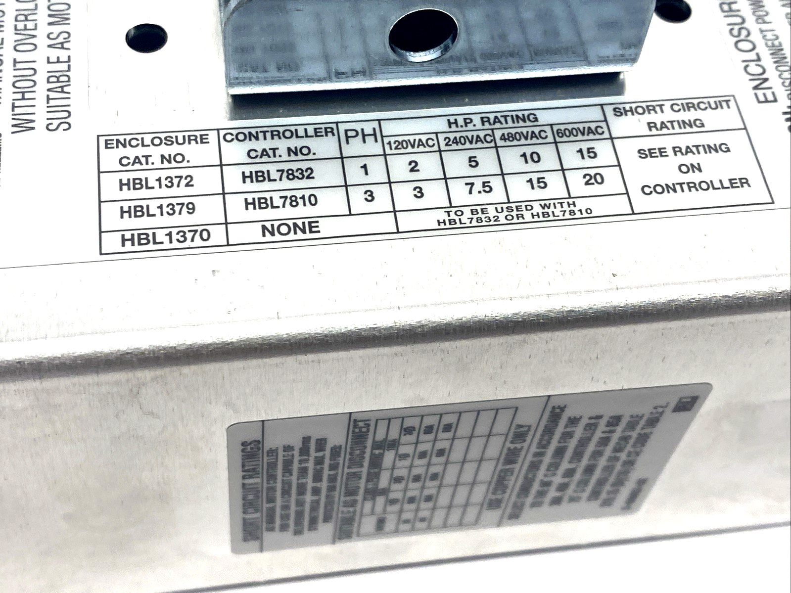HBL1389 | Hubbell Manual Motor Switch, 30A, 3P, 3-Phase D - New - Maverick Industrial Sales