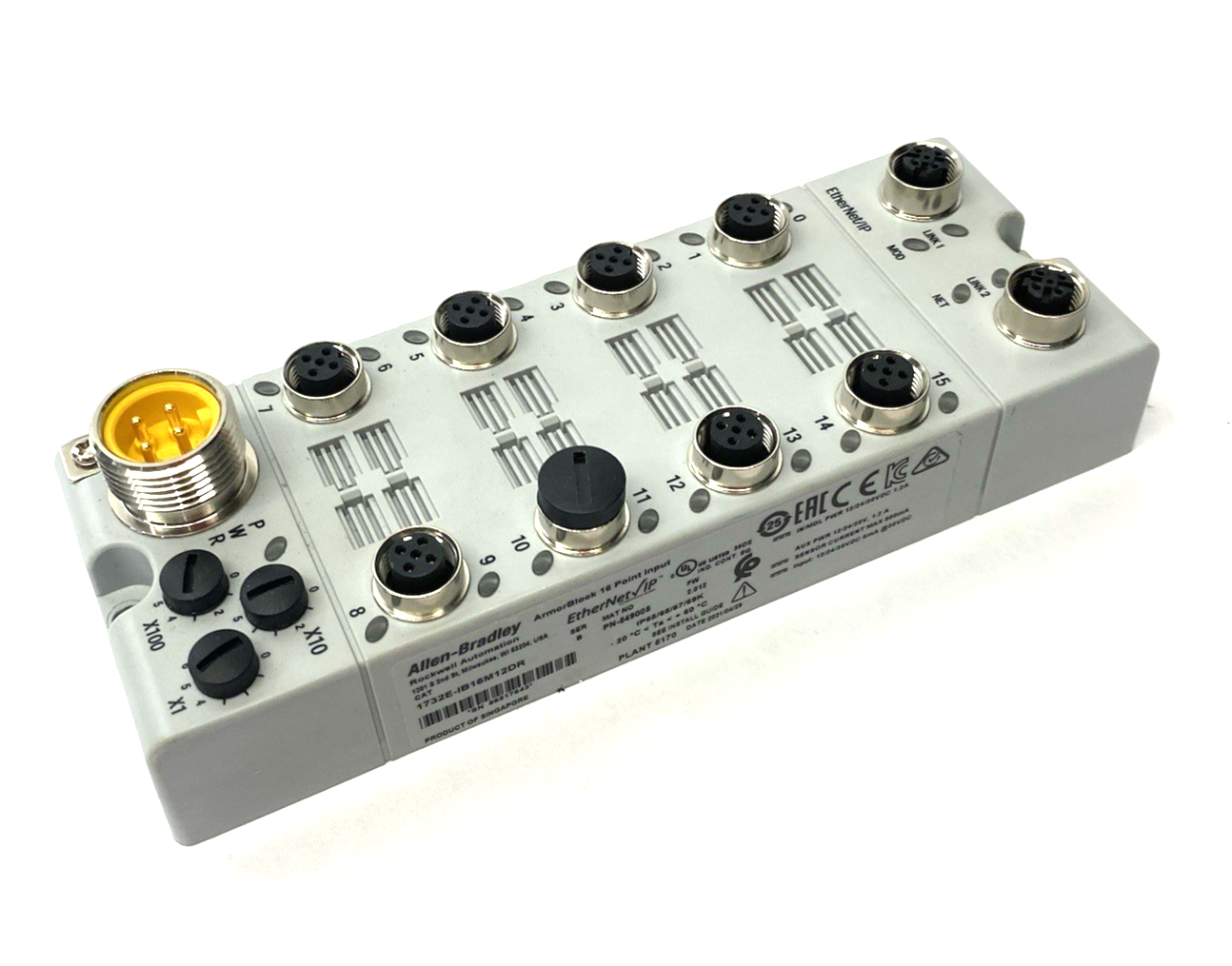 Allen Bradley 1732E-IB16M12DR Ser. B ArmorBlock 16-Point Input Module, EtherNet - Maverick Industrial Sales