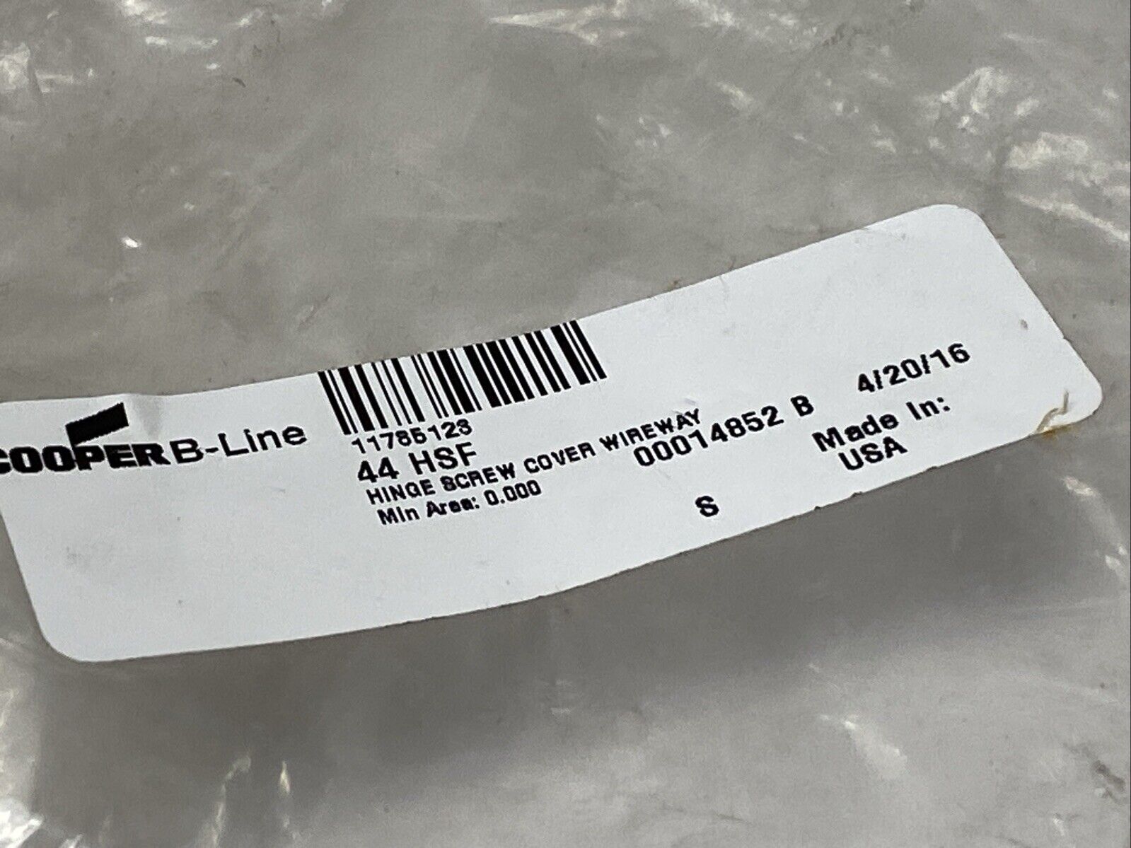 Cooper 44HSF B-Line Hinge Screw Cover Wire Way End Flange 4" x 4" - Maverick Industrial Sales