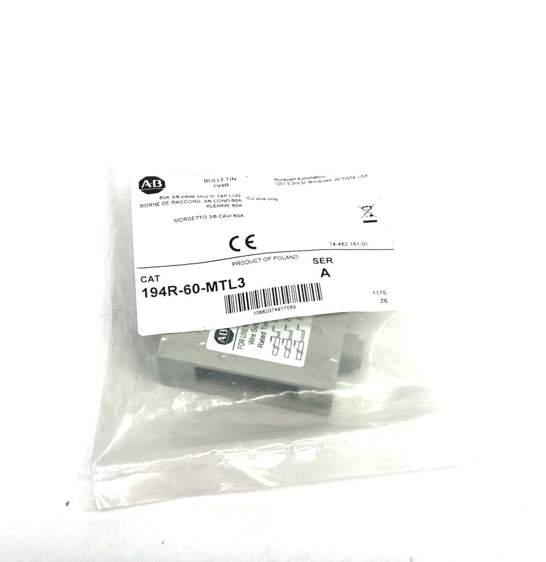 194R-60-MTL3 | Allen Bradley Ser. A Multi-Tap Lug, 3/6 Wire, 60A - New - Maverick Industrial Sales
