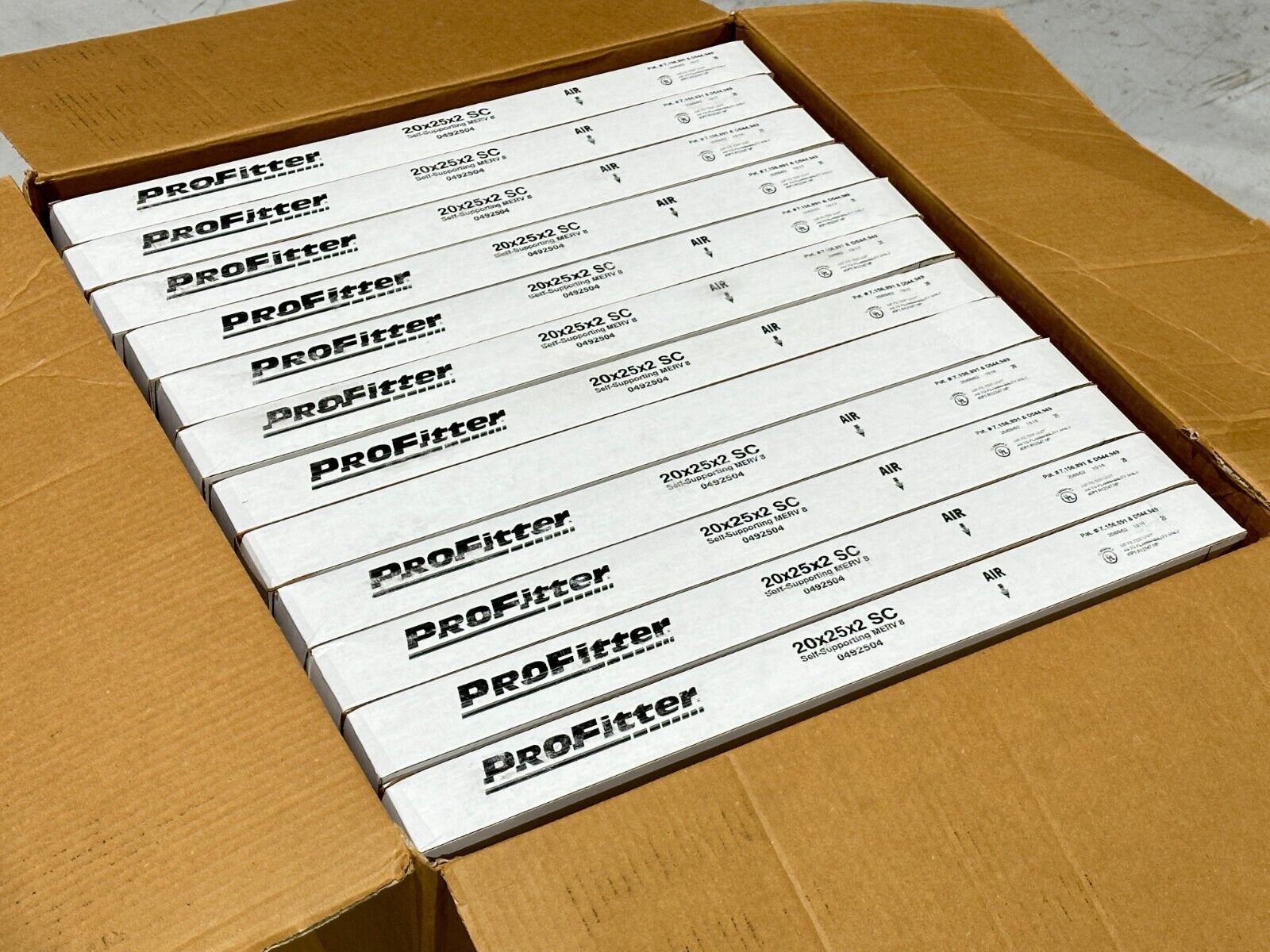 ProFitter 0492504 MERV 8 SF ProFitter Air Filter 20"H x 25"W x 2"D BOX OF 12 - Maverick Industrial Sales