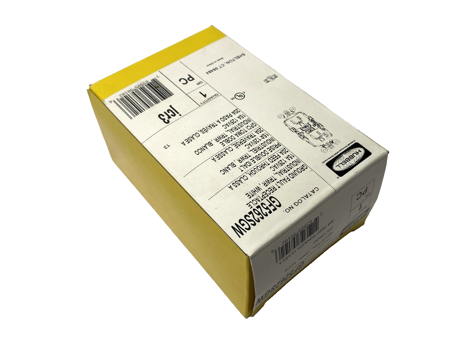 Hubbell GF5262SGW Ground Fault Receptacle Tamper/Weather Resistant 15A 125VAC - Maverick Industrial Sales