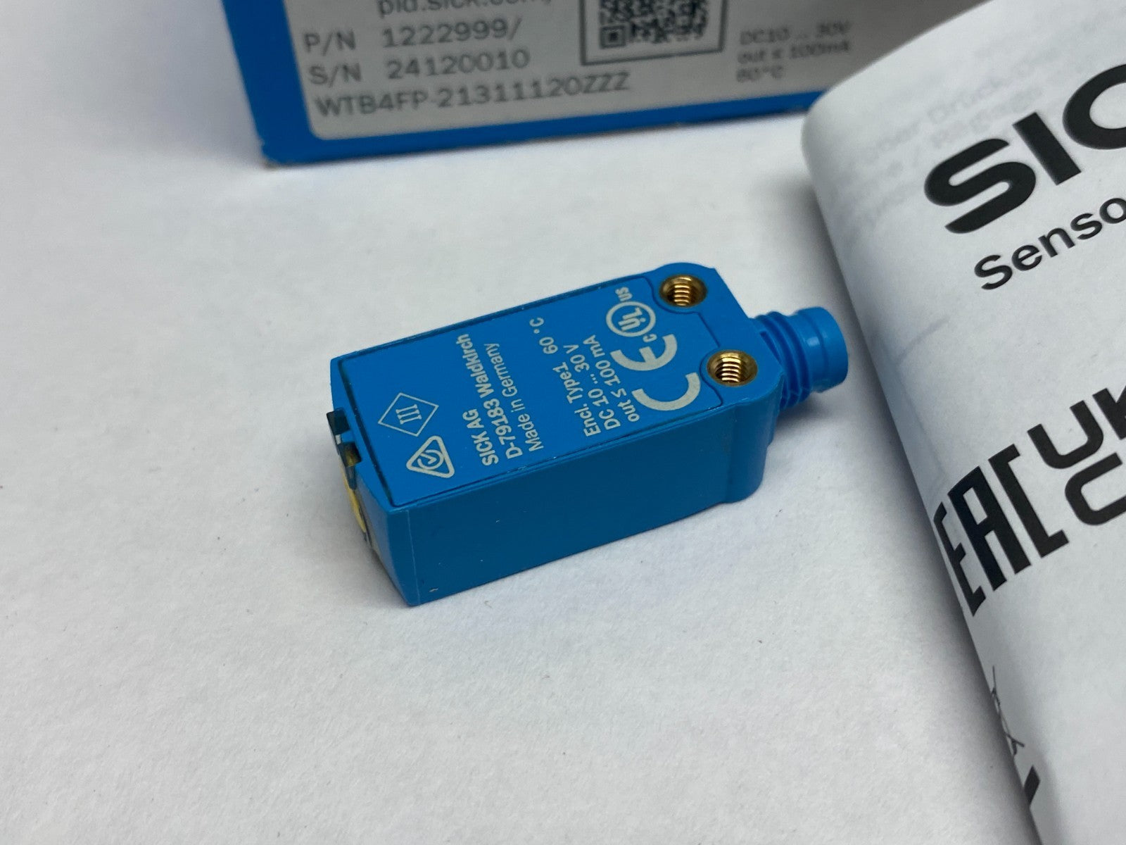 WTB4FP-21311120ZZZ | Sick Photoelectric Proximity Sensor, Background Supp. 1222999 - New – Open Box - Maverick Industrial Sales