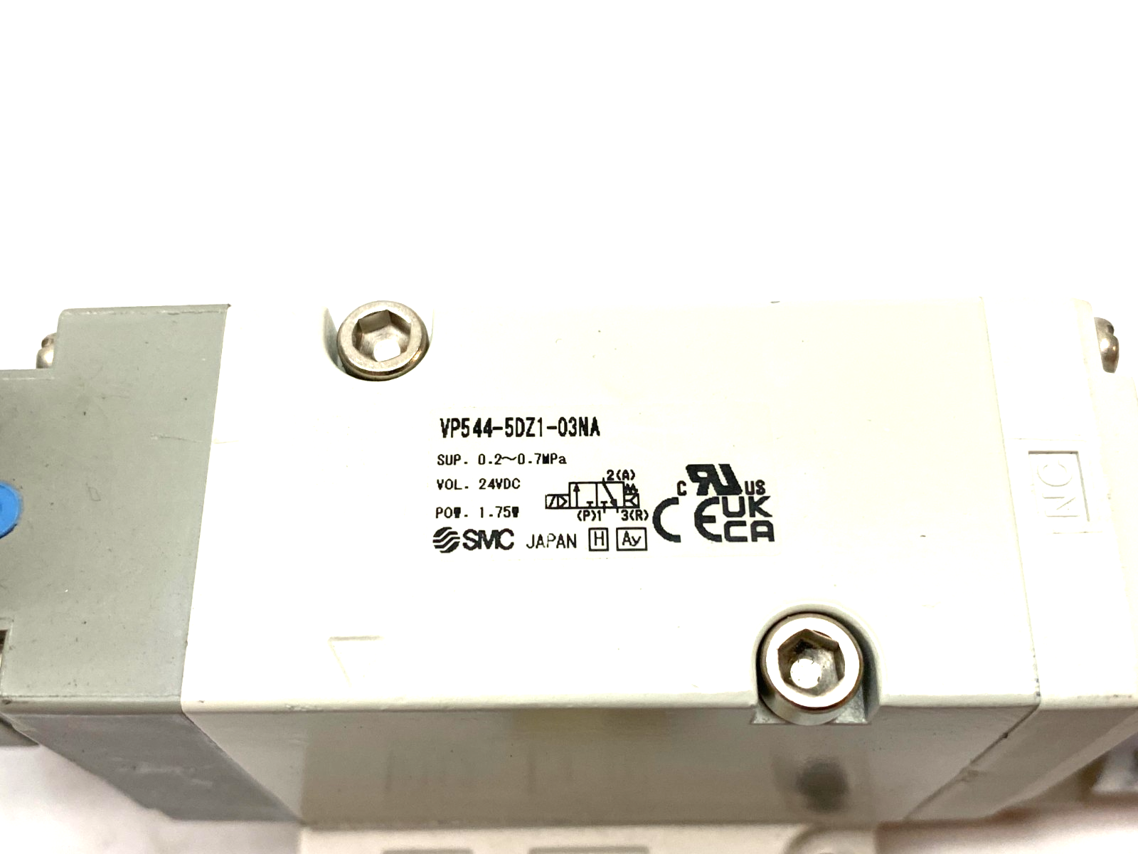 VP544-5DZ1-03NA | SMC Solenoid Valve, 3-Port Pilot Poppet Type, 3/8" Ports - New – Open box - Maverick Industrial Sales