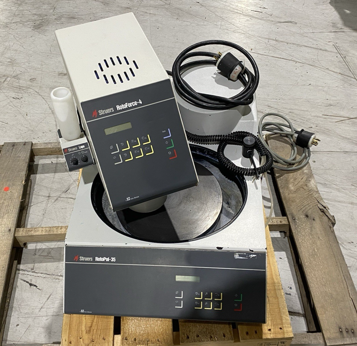 Struers 05286136 RotoPol-35 Lab Polishing/Grinder w/ 05256136 RotoForce-4 Head - Maverick Industrial Sales