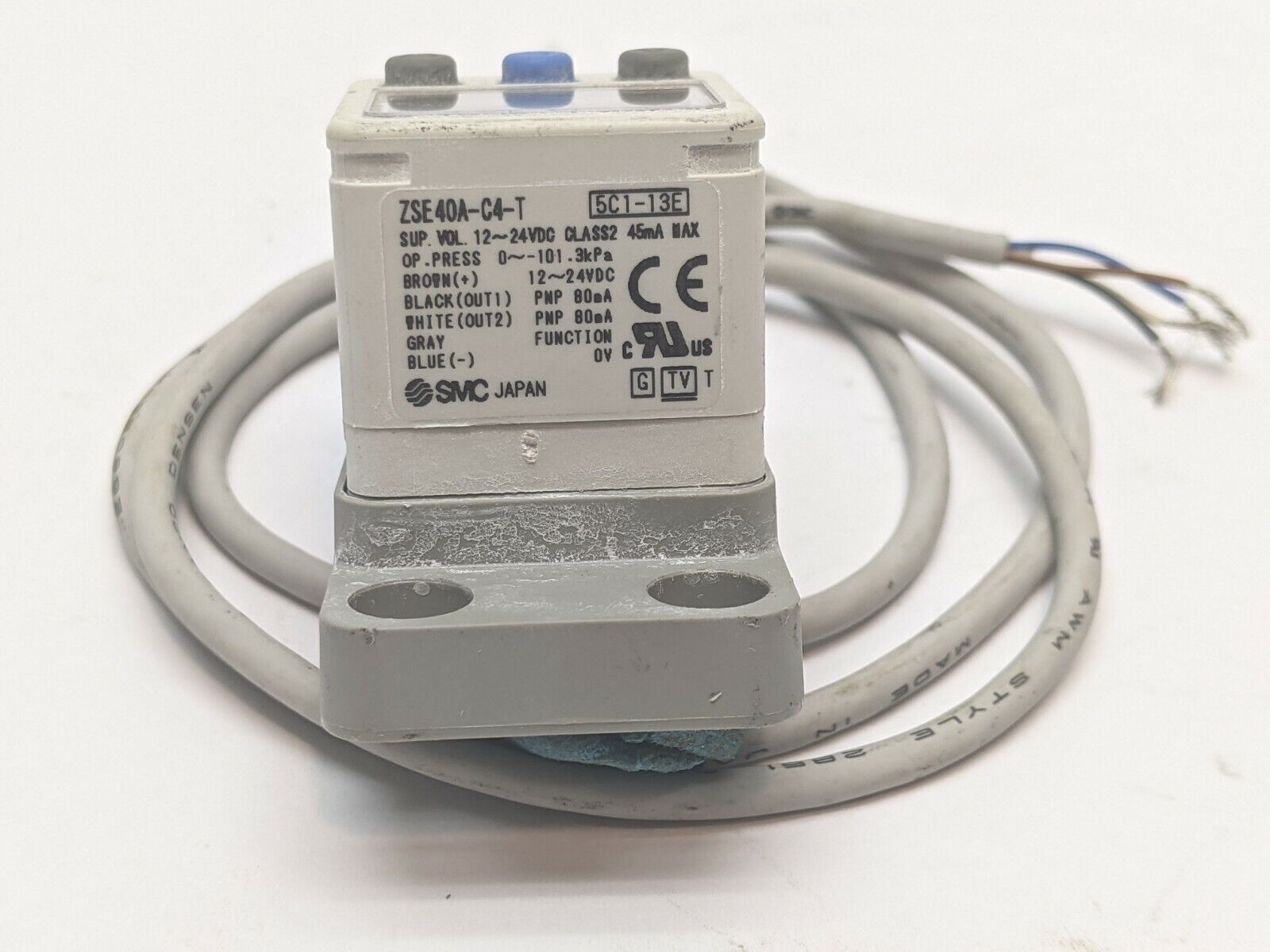 SMC ZSE40A-C4-T Digital Vacuum Switch LONG LEAD - Maverick Industrial Sales