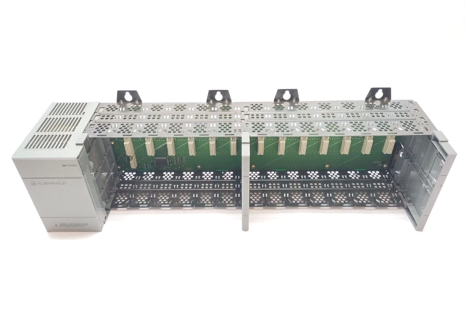 1746-A13, 1746-P2 | Allen Bradley 1746-A13 Ser B SLC 500 13-Slot PLC Chassis w/ 1746-P2 Power Supply - Used - Maverick Industrial Sales