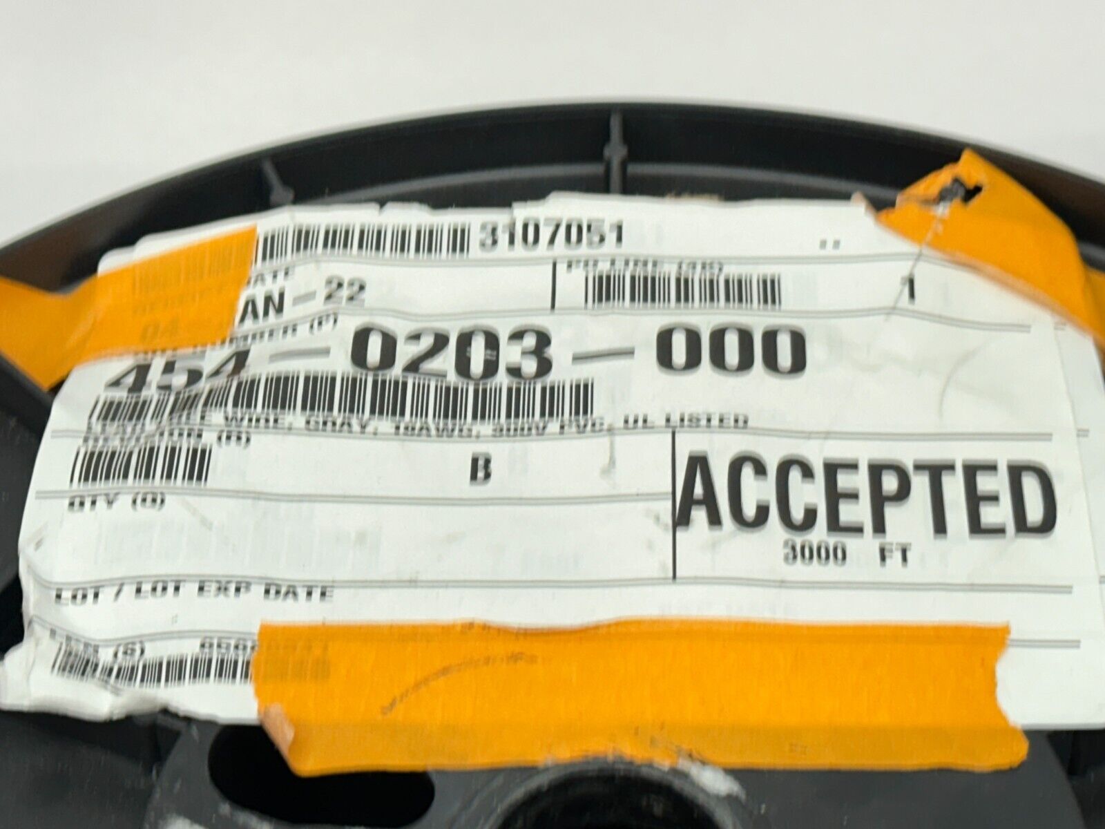 Judd Wire 454-0203-000 18AWG Style 1430 XLPVC 3000ft Spool 1400ft REMAINING - Maverick Industrial Sales