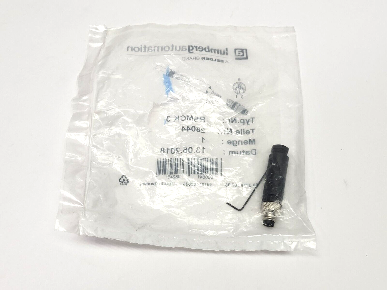 Lumberg Automation RSMCK 3 Connector M8 28044 - Maverick Industrial Sales