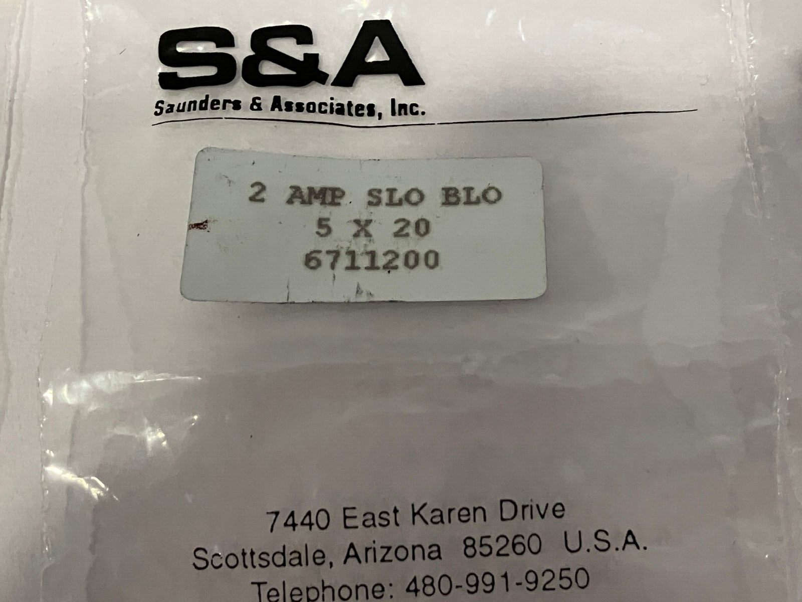 Saunders & Associates Assorted Accessories, O-Rings, Nuts, Bolts, Fuses - Maverick Industrial Sales