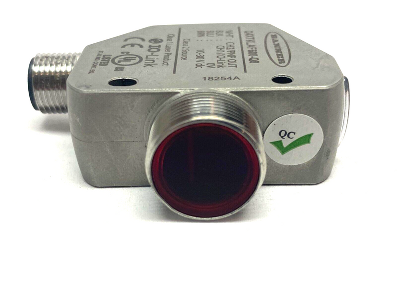 Banner Q4XTKLAF600-Q8 IO-Link Rugged Laser Distance Sensor 10-30VDC 801918 - Maverick Industrial Sales