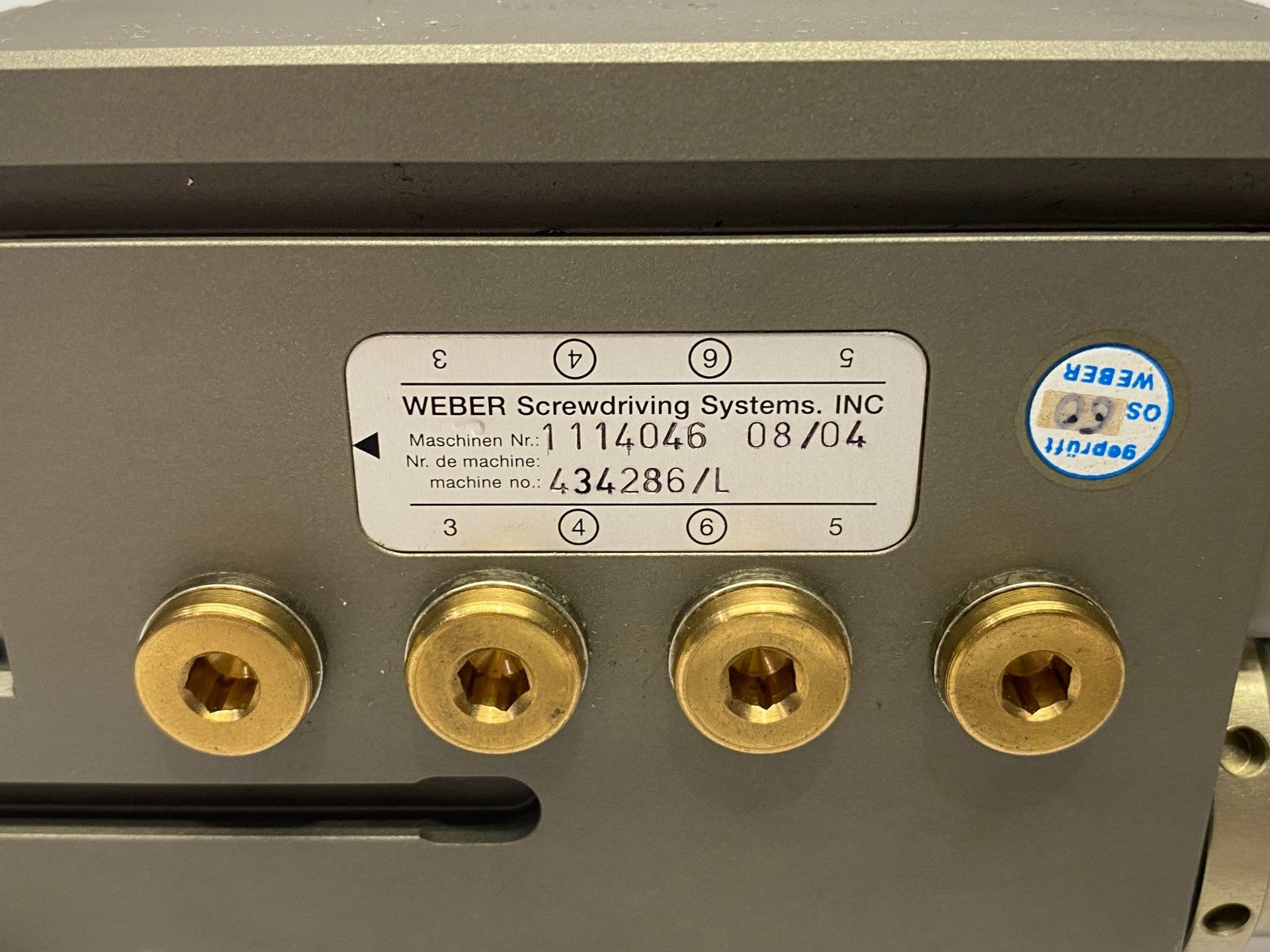 1114046 | Weber SEV Vacuum Fixtured Screwdriving System Assembly - Used - Maverick Industrial Sales