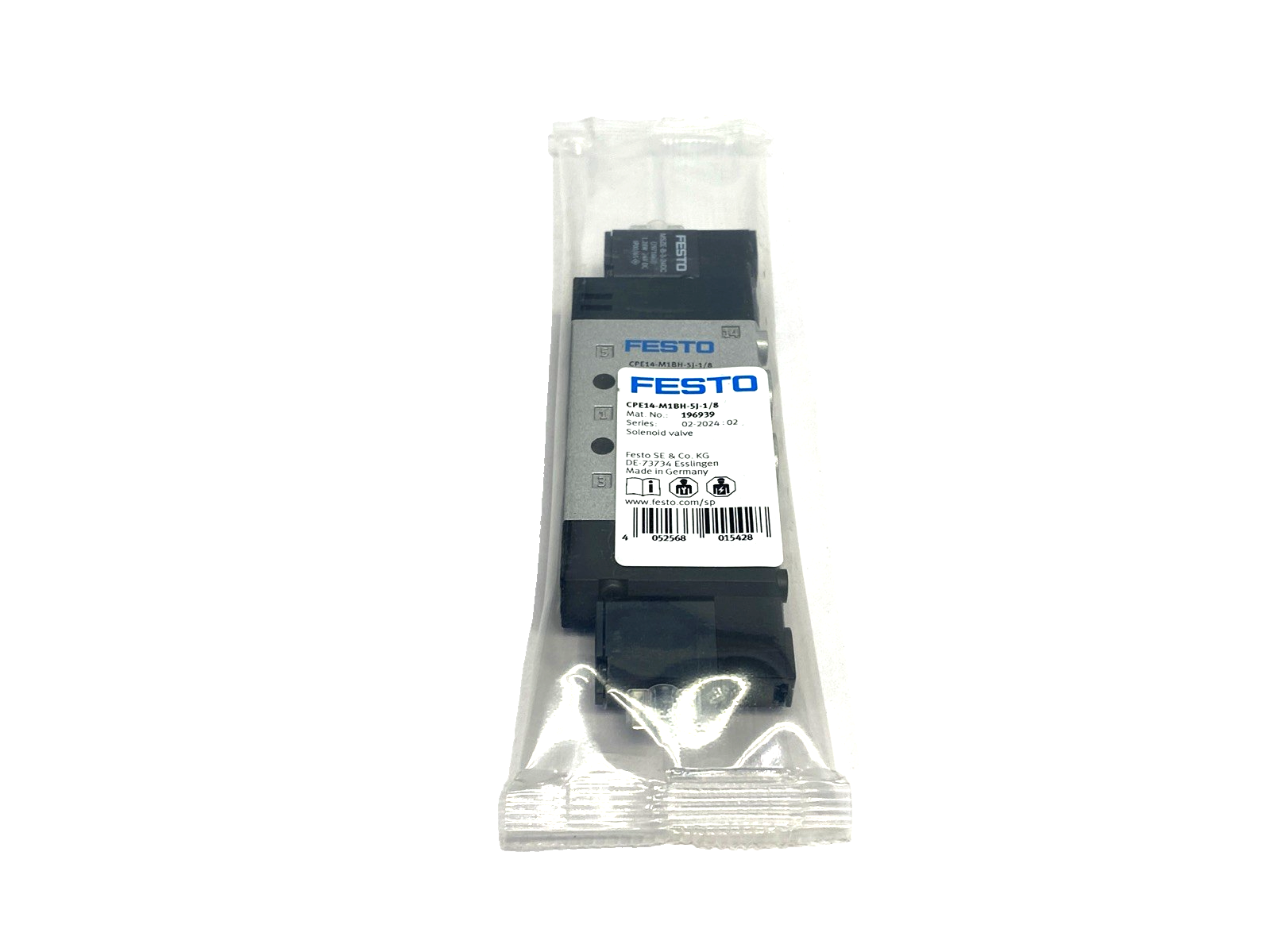 Festo CPE14-M1BH-5J-1/8 Solenoid Valve 5/2 Bistable G 1/8 Port 196939 - Maverick Industrial Sales