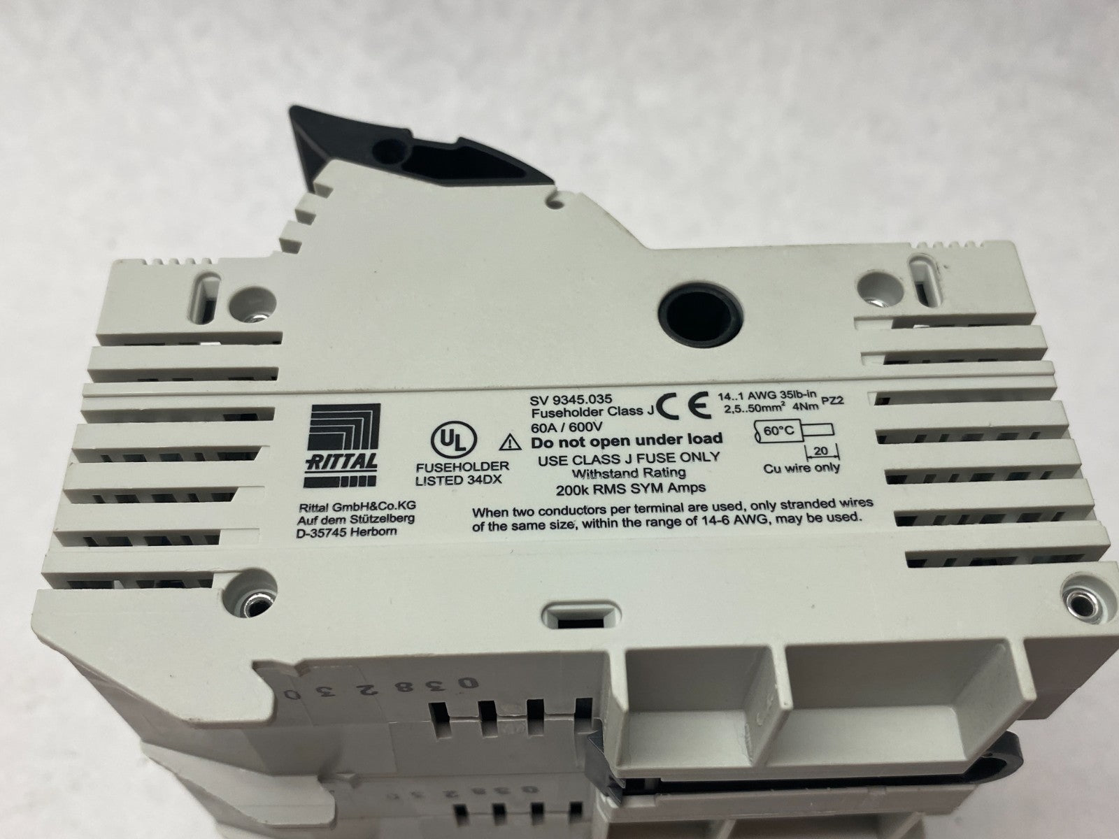 Rittal SV 9345.035 Fuse Holder 3-Pole up to 60A 9345035 - Maverick Industrial Sales