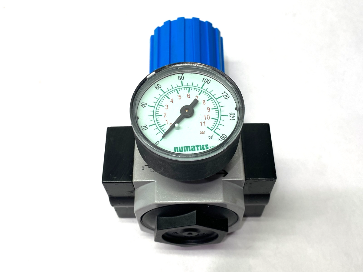 Festo LR-3/4-D-7-MIDI Pneumatic Pressure Regulator 162587 w/ Numatics Gauge - Maverick Industrial Sales