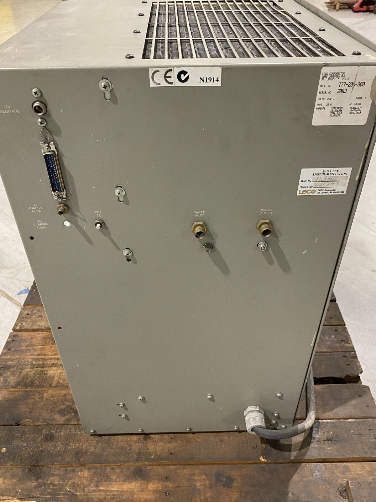 Leco EF-300 Gas Combustion Analyzer 777-200-300 FOR PARTS/REPAIR - Maverick Industrial Sales