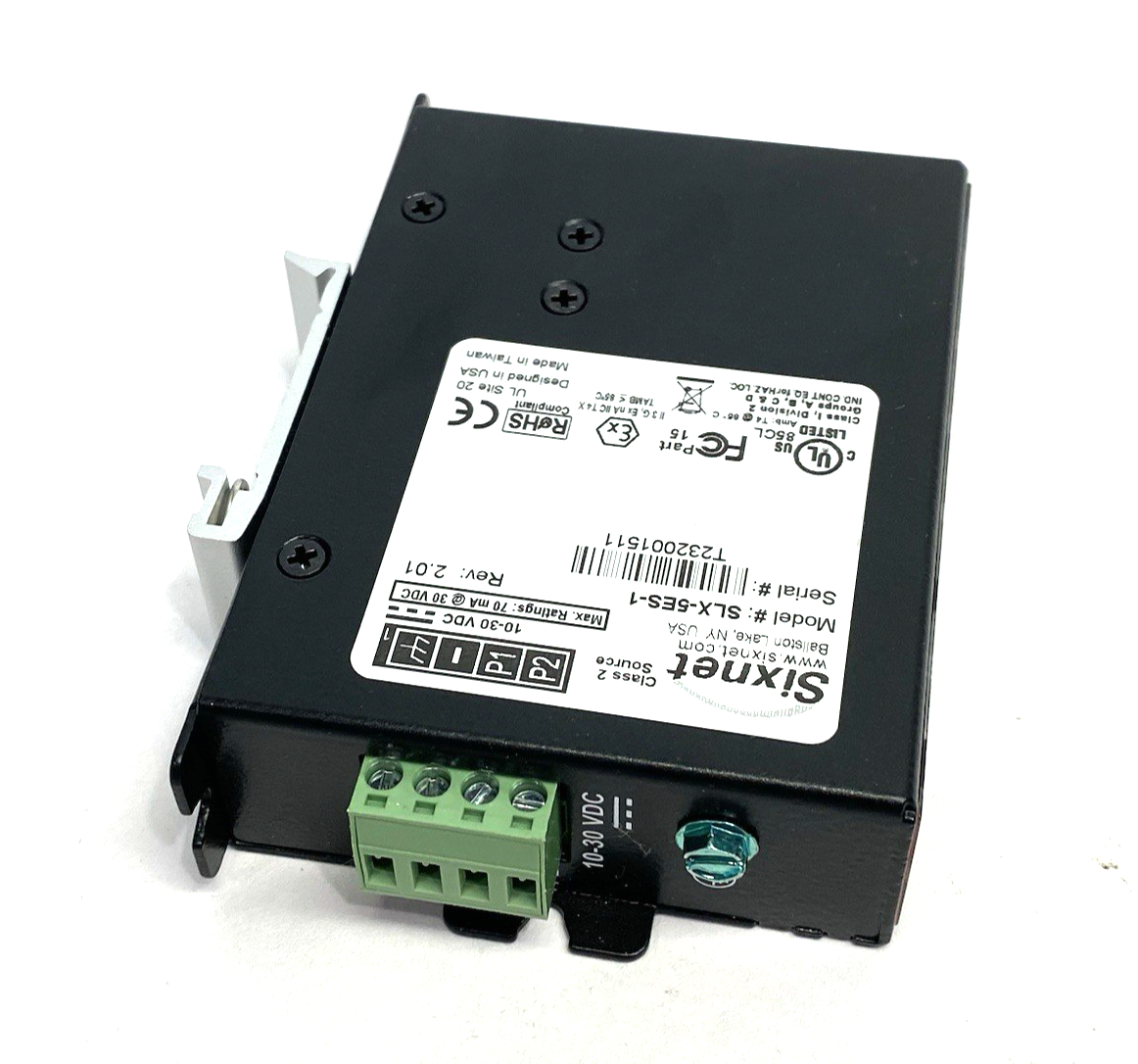 SLX-5ES-1 | HMS Networks Sixnet® Unmanaged 5-port Industrial Ethernet Switch - Used - Maverick Industrial Sales