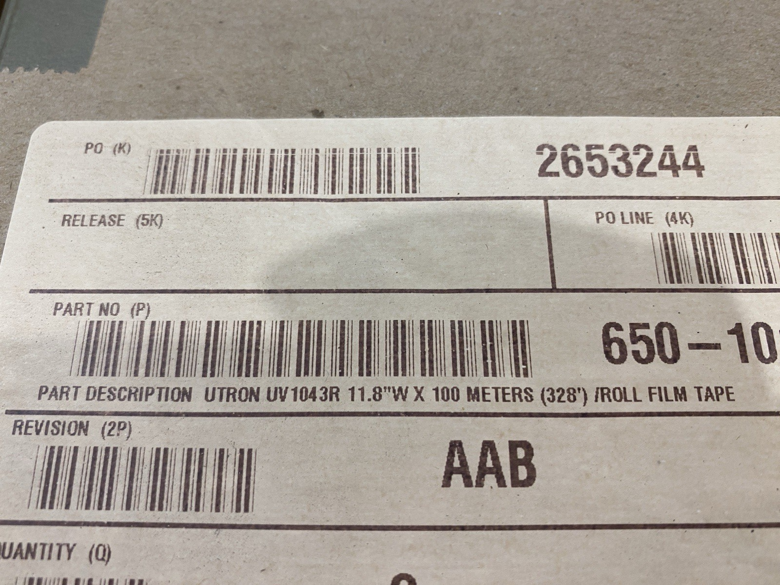 Ultron UV1043R 11.8"x100M LOT OF 24 Cases (2 Per Case) Expired Nov 2019 - New – Open box - Maverick Industrial Sales