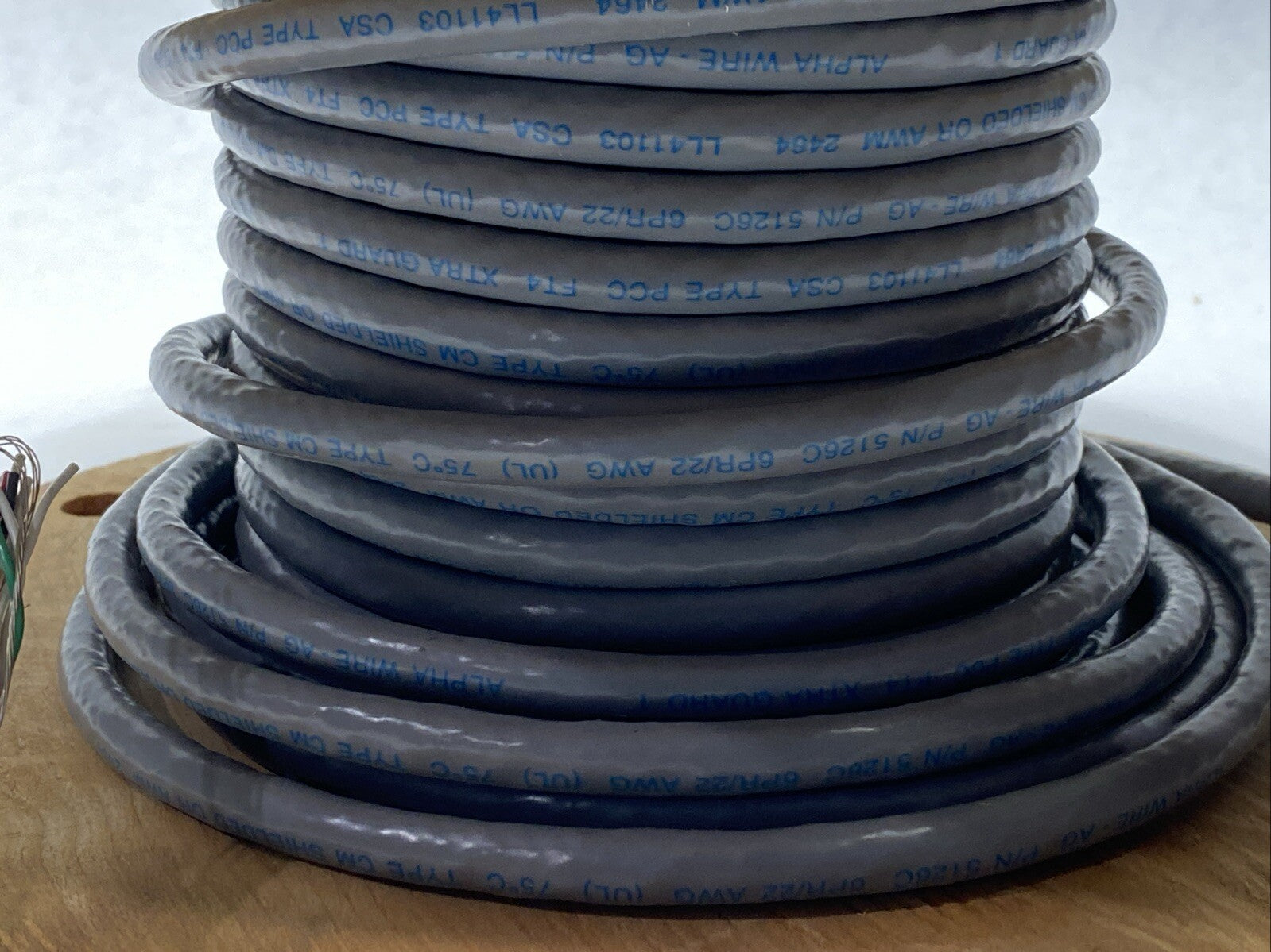 Alpha Wire 5126C Xtra-Guard 1 Performance Cable PVC 6/PR 22AWG Gray 20FT Spool - Maverick Industrial Sales