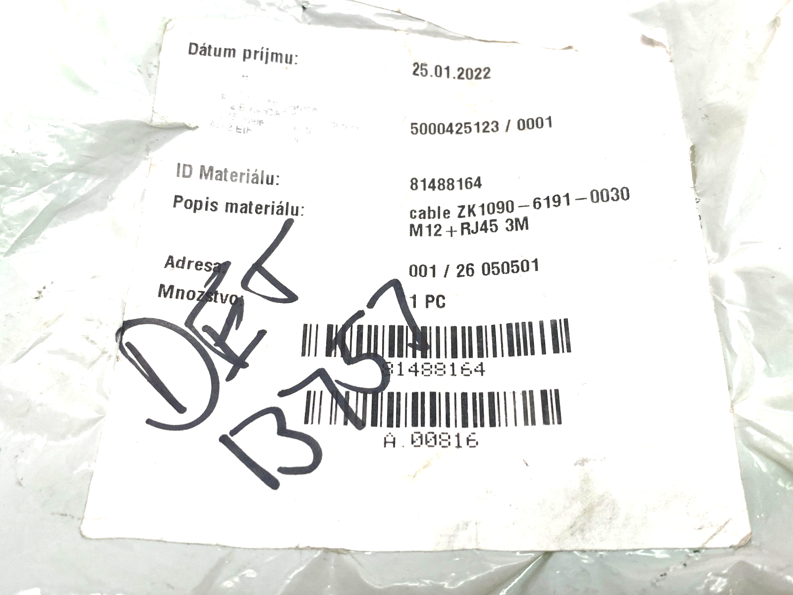 Beckhoff ZK1090-6191-0030 EtherCAT Double Ended Cable PUR AWG22 - Maverick Industrial Sales