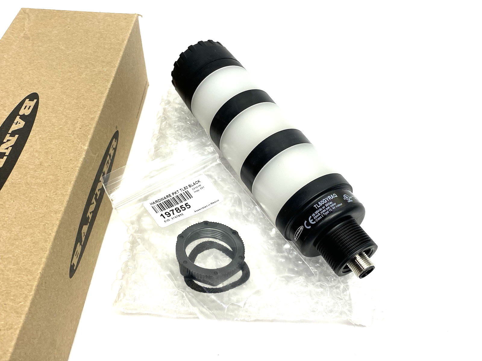 Banner TL50GYRAQ Core Series 50mm LED Tower Light w/ Audible Ind. 3-Color 83214 - Maverick Industrial Sales