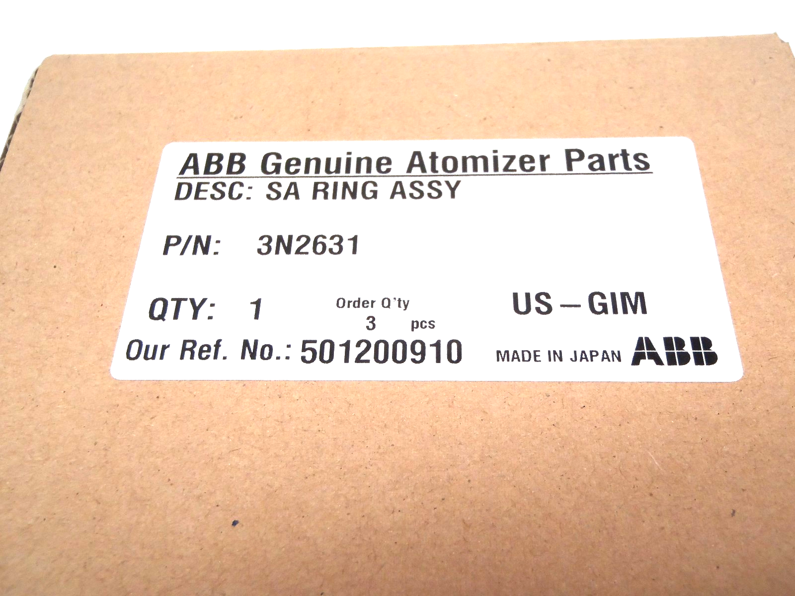 3N2631 | ABB Metabell Nozzle SA Ring Assembly 50mm for Robot MMBell925 - New – Open box - Maverick Industrial Sales