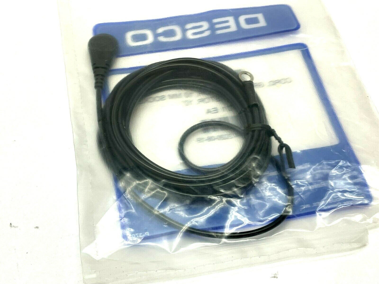 Desco 09818 Floor Mat Ground Cord 10mm Socket w/ Resistor 10' Cord - Maverick Industrial Sales