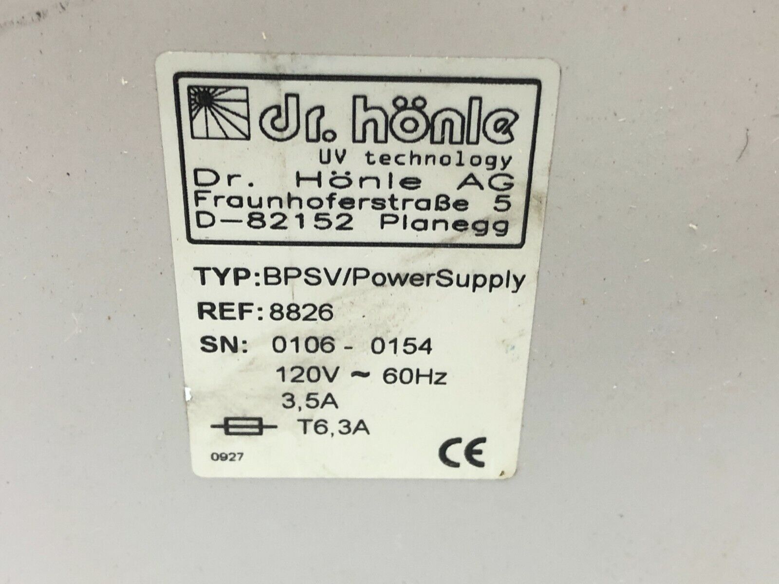 Dr. Honle BPSV Power Supply 8826 - Maverick Industrial Sales
