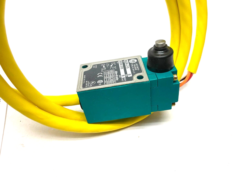 Allen Bradley 802M-CY5 Ser. B Pre-Wired Limit Switch Rod-Type Side-Push, 5' Lead - Maverick Industrial Sales