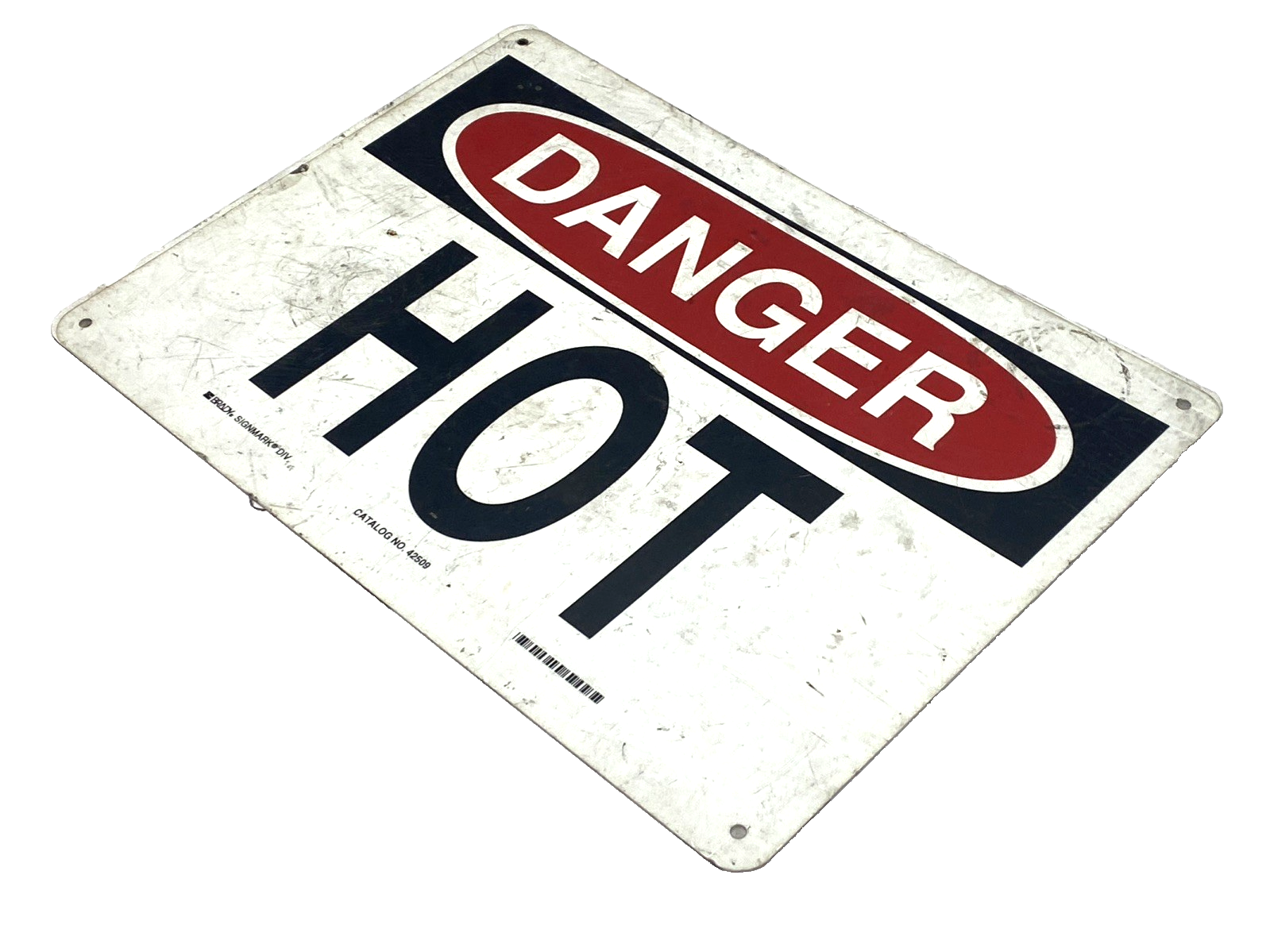 Brady 42509 Danger Hot Sign 10"x14" Aluminum - Maverick Industrial Sales