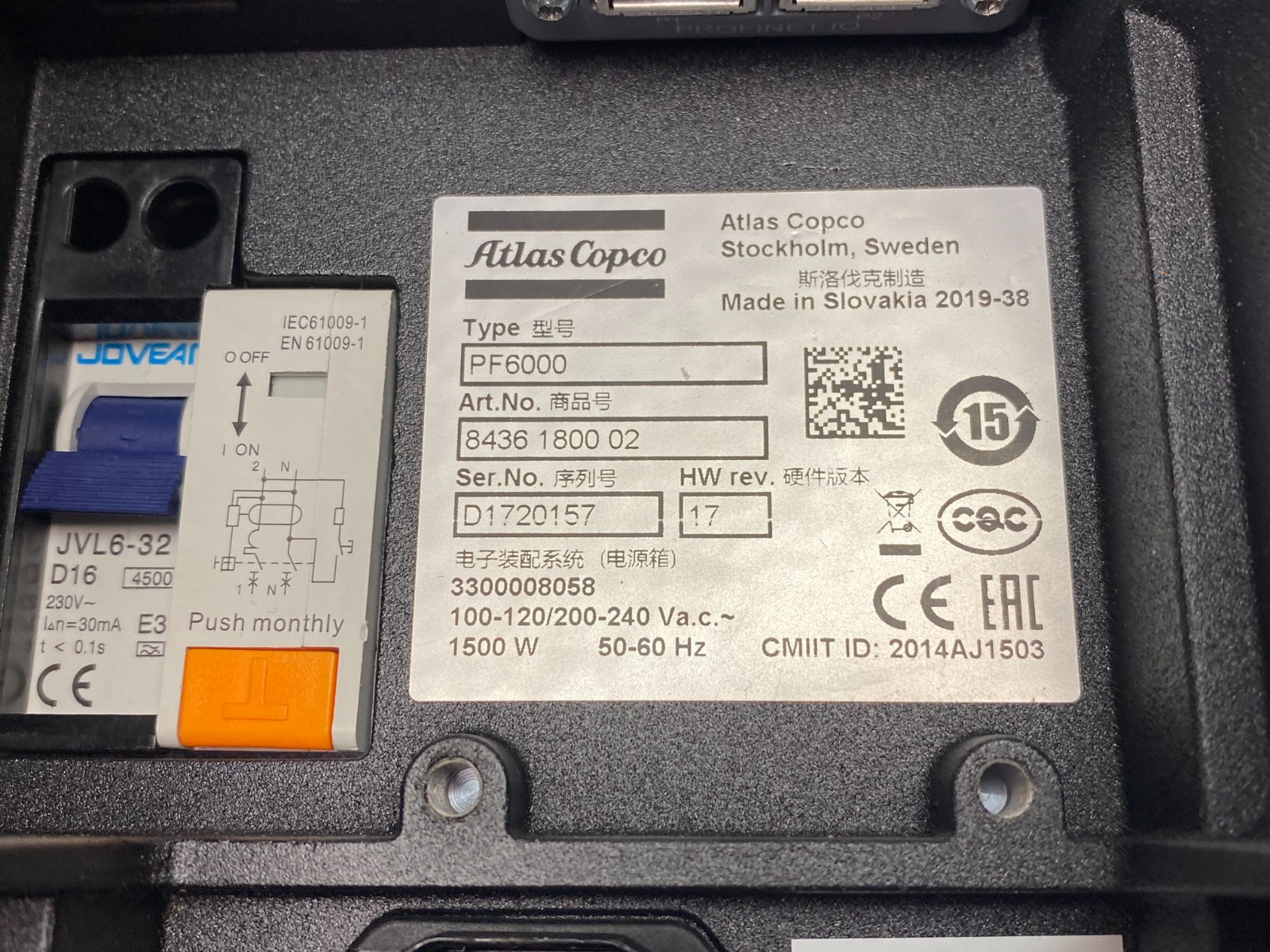 8436 1800 02, 8436091040 | Atlas Copco 8436 1800 02 Power Focus PF6000 Servaid Controller, w/ 8436091040 - Used - Maverick Industrial Sales