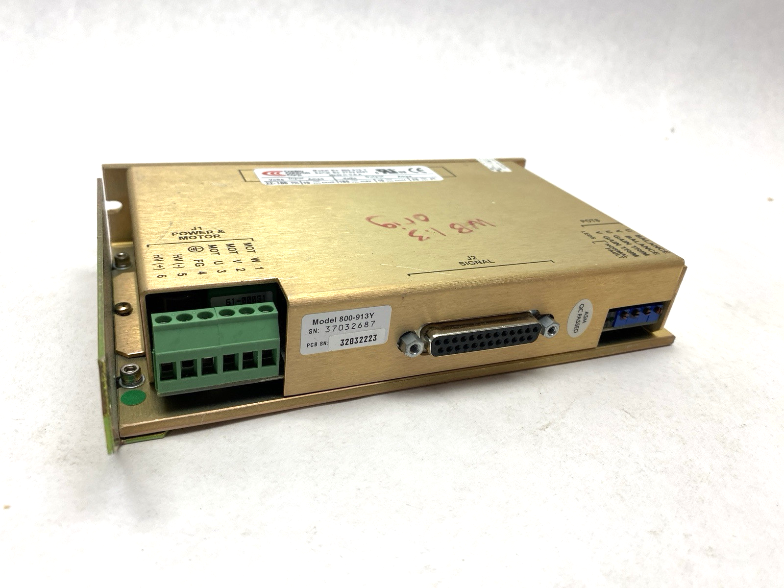 Copley Controls Corp. 800-913 Y 22-186V 800-913Y Servo Drive - Maverick Industrial Sales