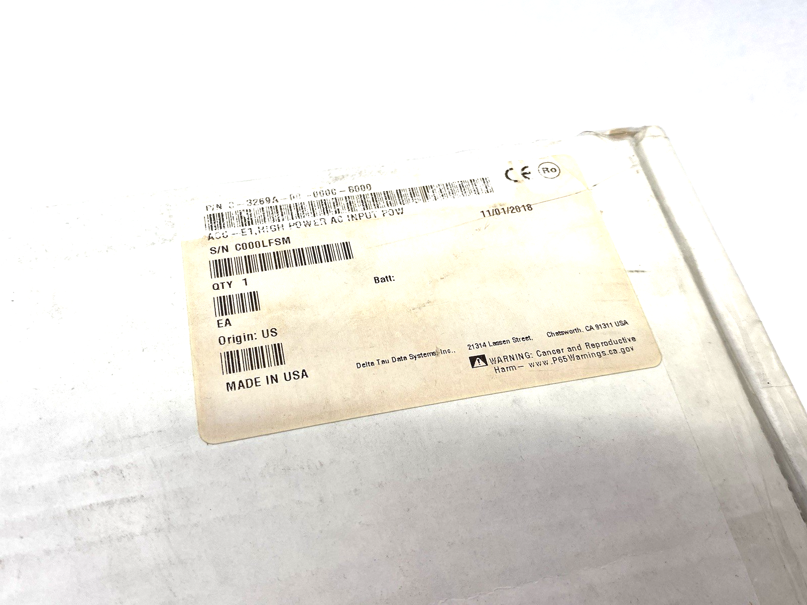 3-3269A-00-0000-B000 | Delta Tau AC Input Power Supply Kit, Black Face Plate - New – Open box - Maverick Industrial Sales