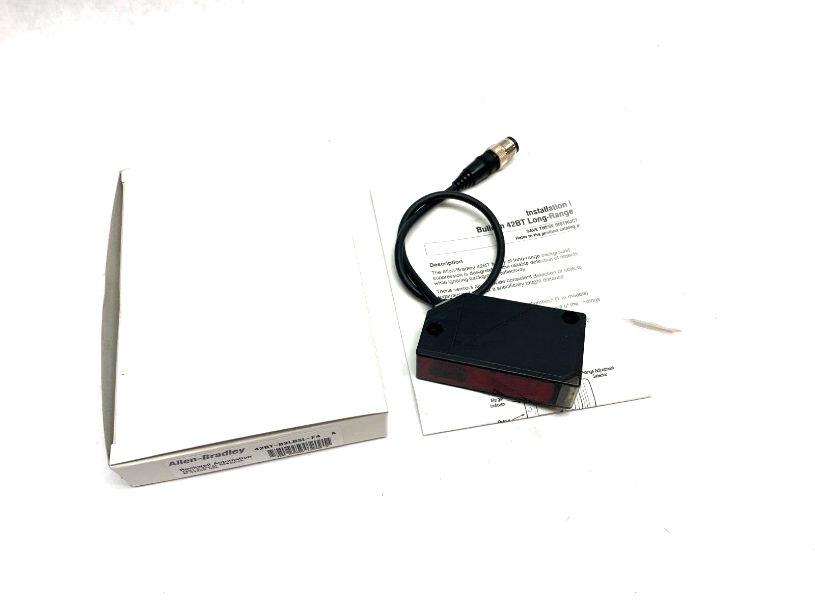 Allen Bradley 42BT-B2LBSL-F4 Ser. A PHOTOSWITCH Long-Range BGS Sensor, Red - Maverick Industrial Sales