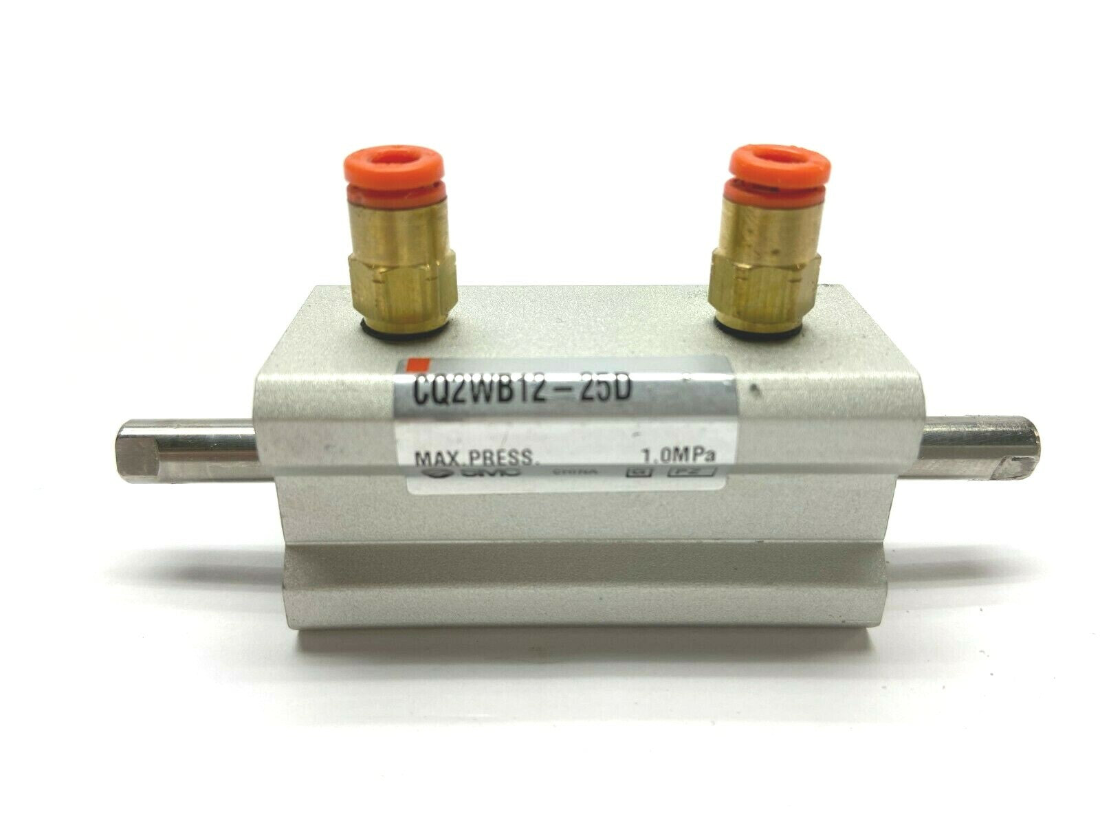 SMC CQ2WB12-25D Compact Cylinder w/ Straight 5/32" Tube Fittings - Maverick Industrial Sales