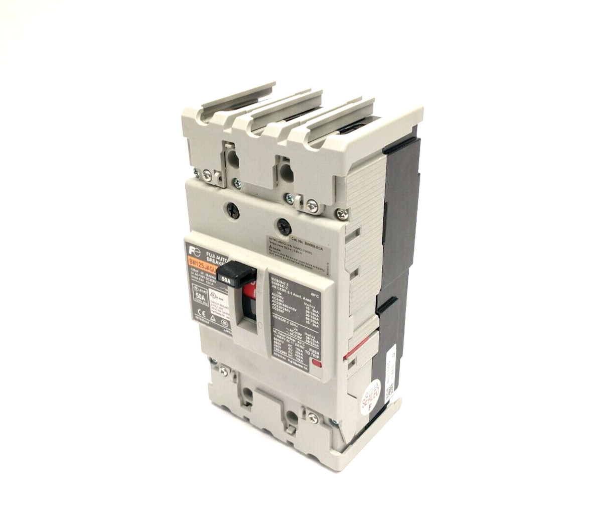 BW125JAGU-3P050 | Fuji Thermal Magnetic Circuit Breaker 3P 50A 600VAC 250VDC - Used - Maverick Industrial Sales