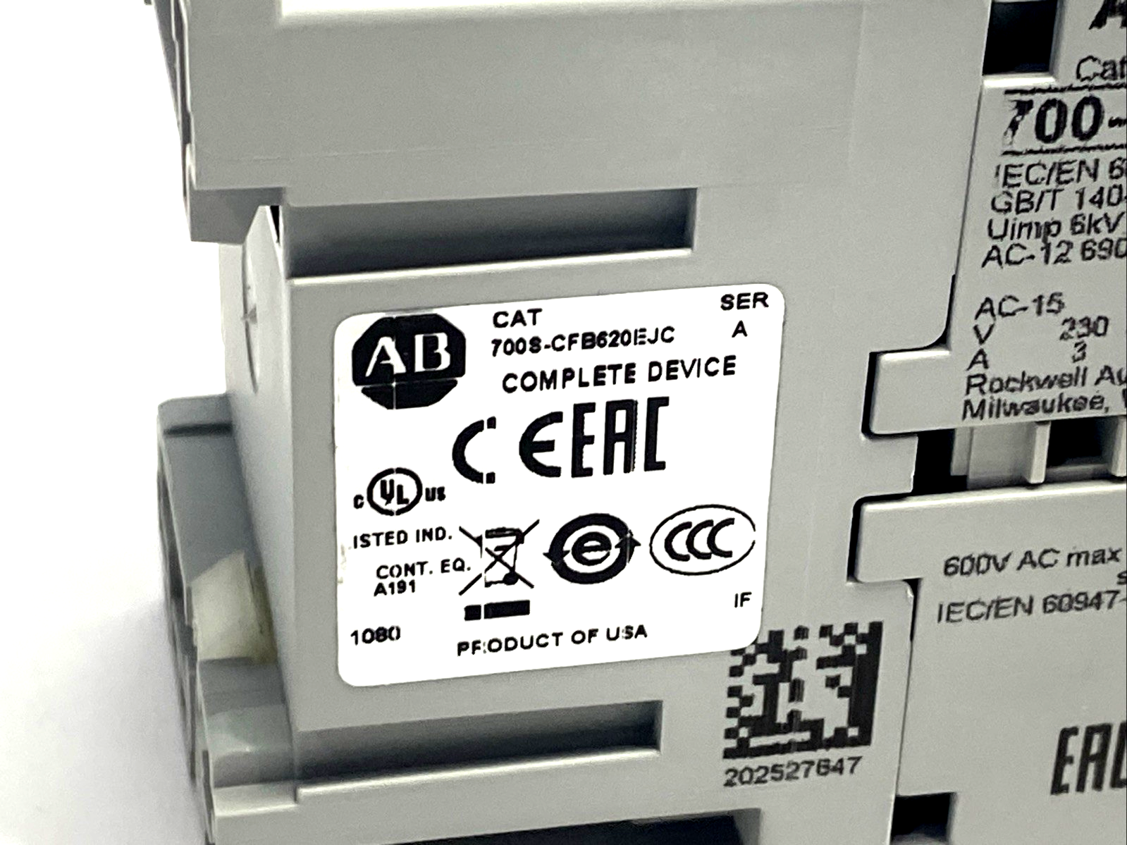 700S-CFB620EJC | Allen Bradley Ser. A Guardmaster Safety Relay 24VDC - Used - Maverick Industrial Sales