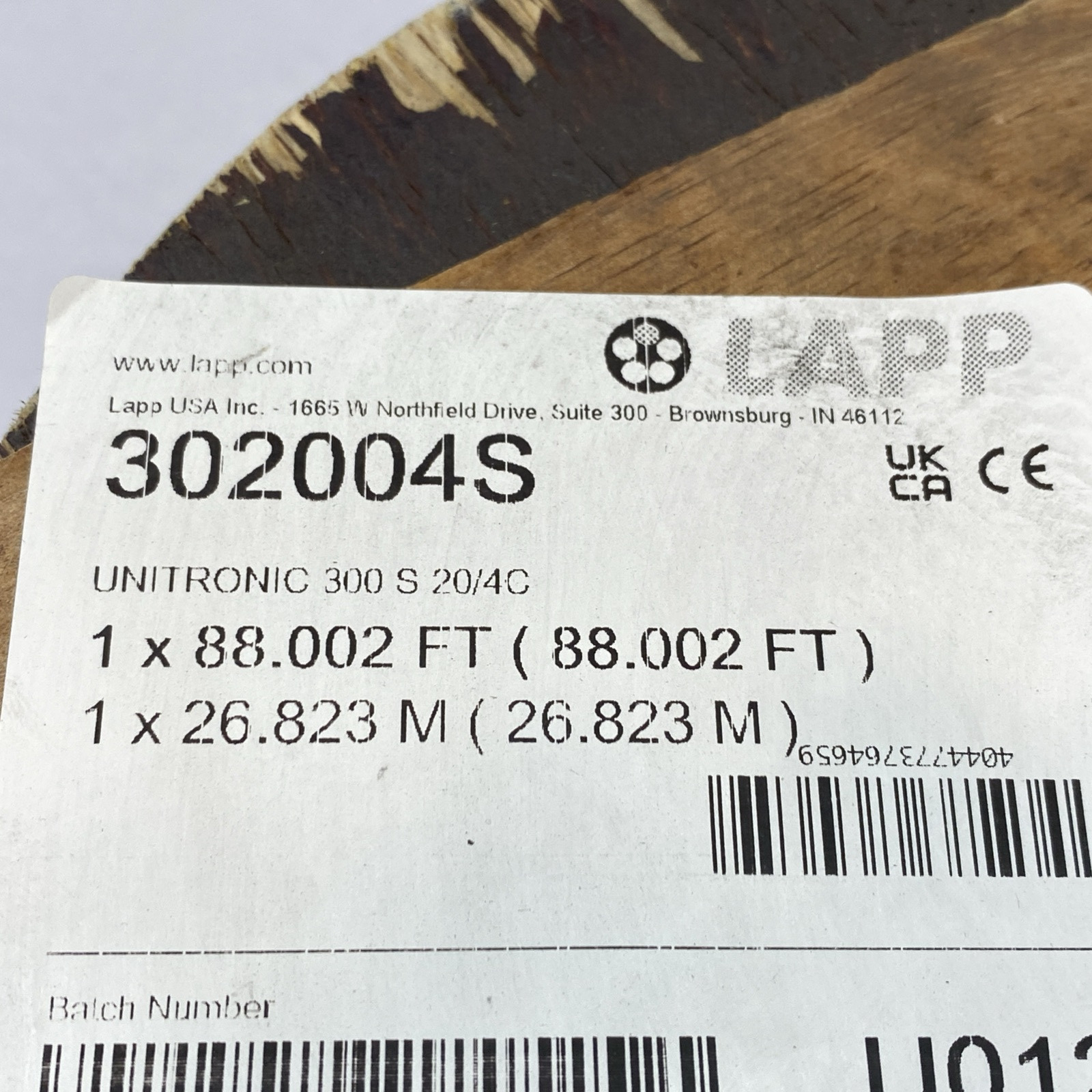 LAPP 302004S Cable UNITRONIC 300 S 88-FT 4C 20 AWG Gray - Maverick Industrial Sales