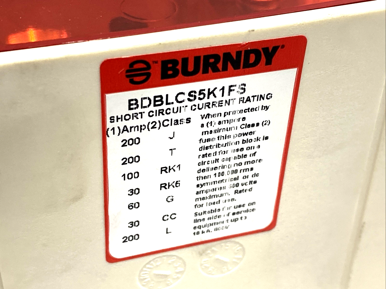 BDBLCS5K1FS | Burndy 1-Pole Finger-Safe Power Distribution Block 600V 310A CU9AL - New – Open box - Maverick Industrial Sales