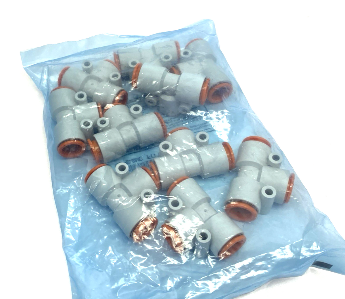 KQ2T13-00A | SMC Pneumatic One-Touch Union Tee Fitting, 1/4" Tube OD, 10-PACK - New - Maverick Industrial Sales